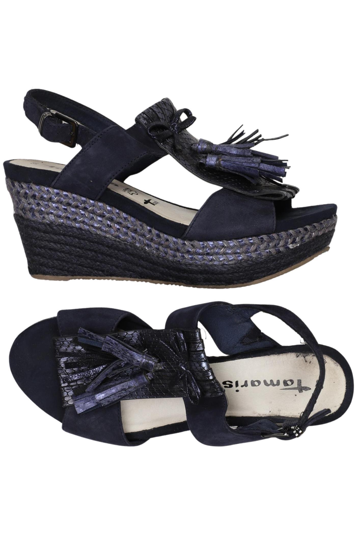 

Tamaris Damen Sandale, marineblau, Gr. 38