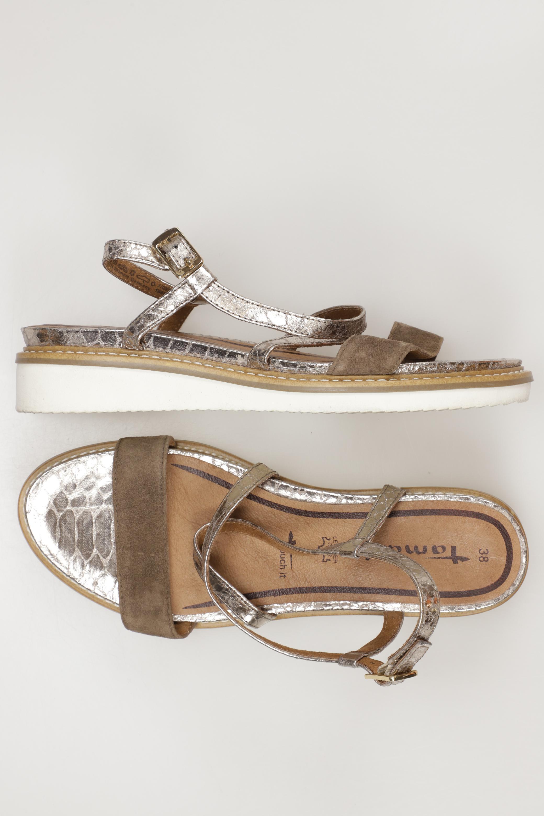 

Tamaris Damen Sandale, silber, Gr. 38