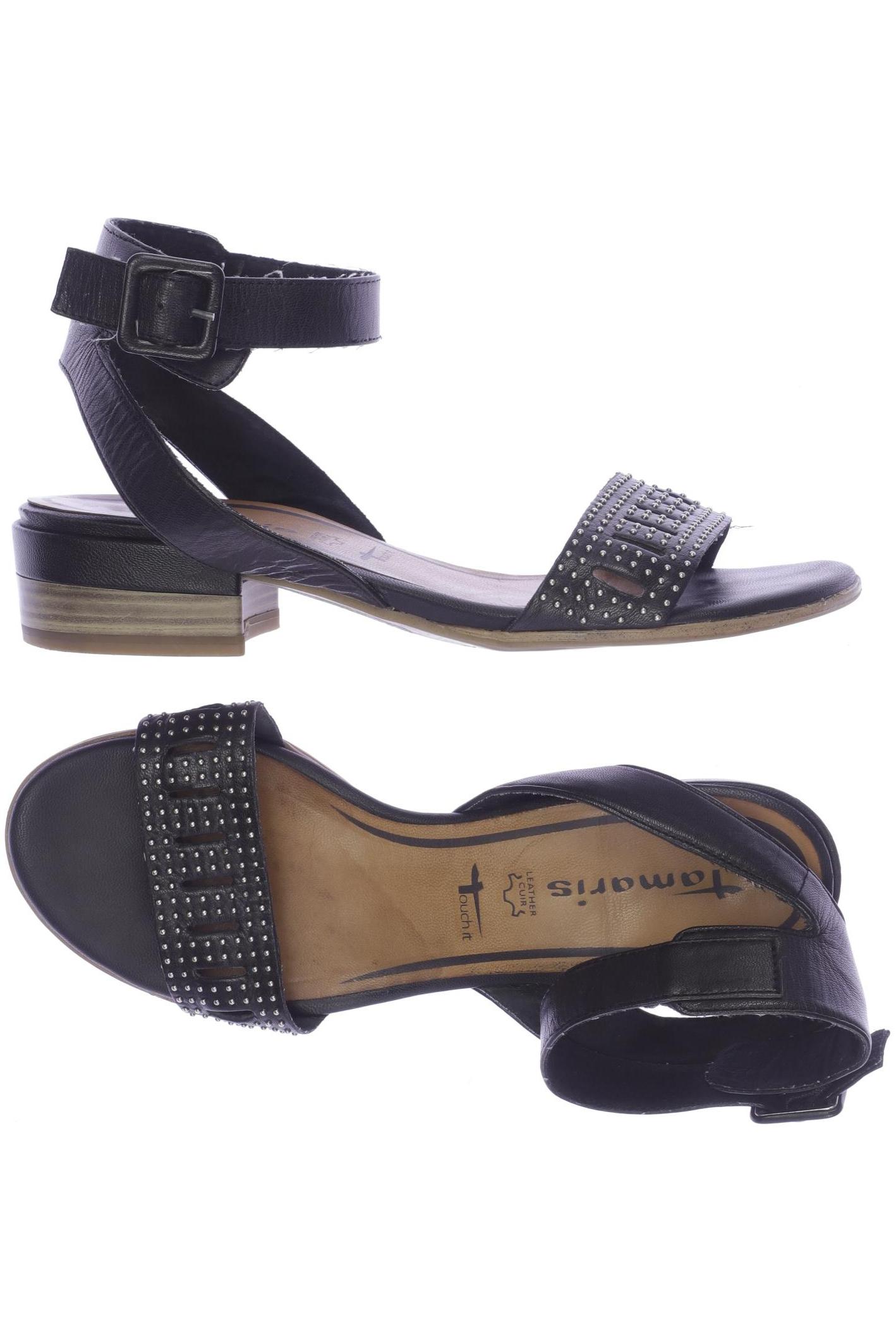 

Tamaris Damen Sandale, schwarz, Gr. 40