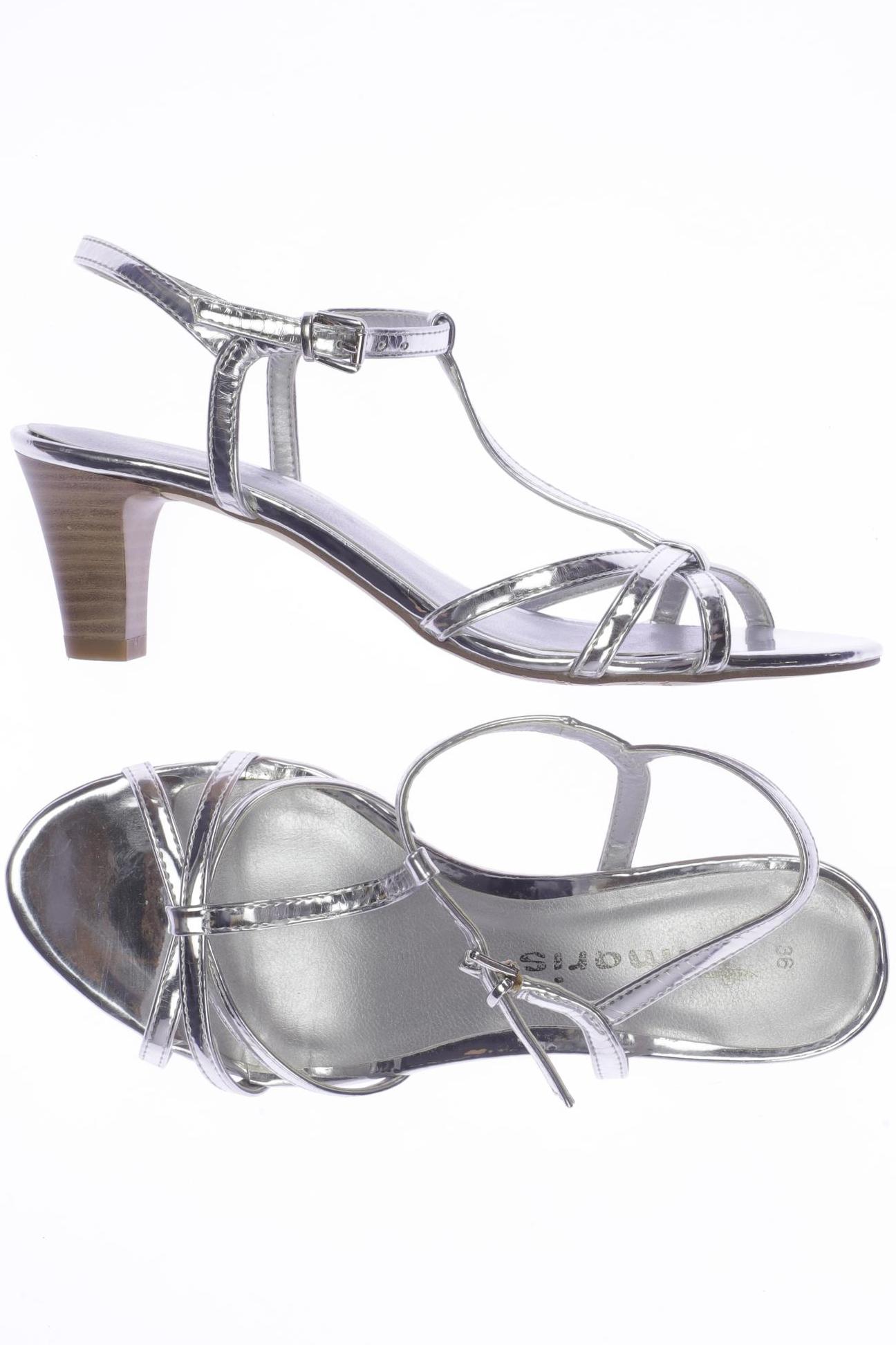 

Tamaris Damen Sandale, silber, Gr. 36