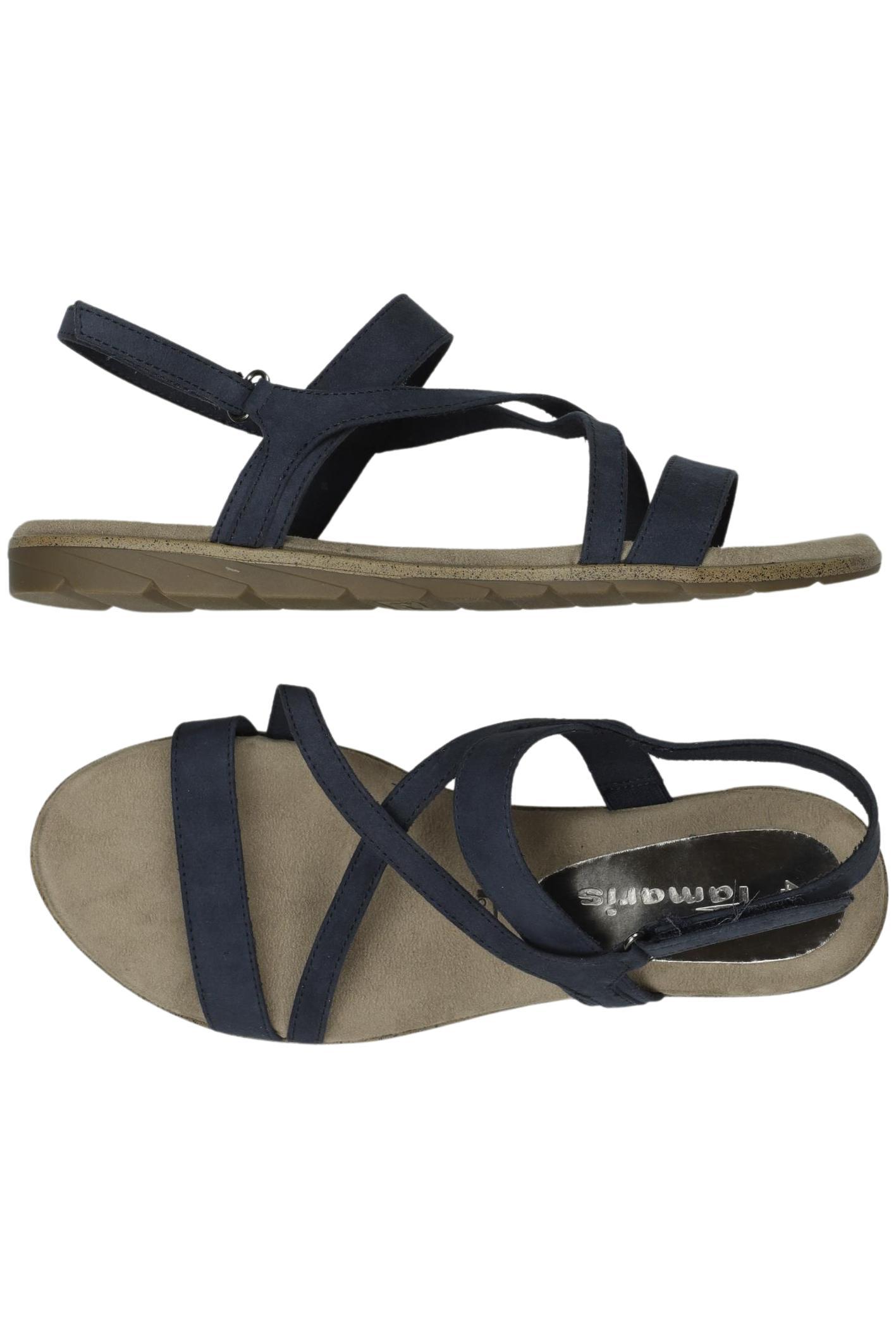 

Tamaris Damen Sandale, marineblau, Gr. 42