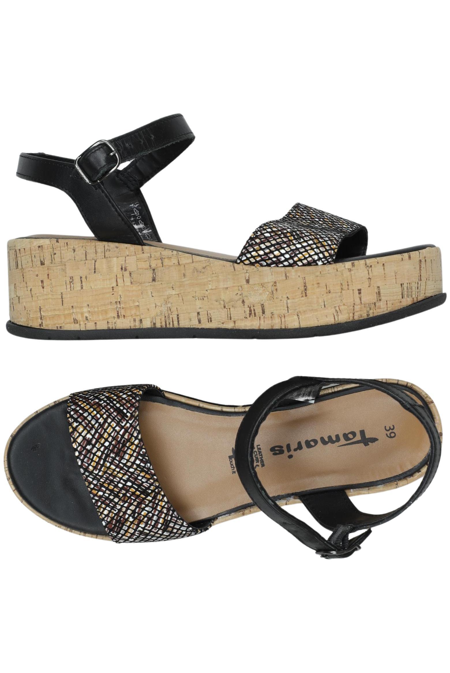 

Tamaris Damen Sandale, schwarz, Gr. 39