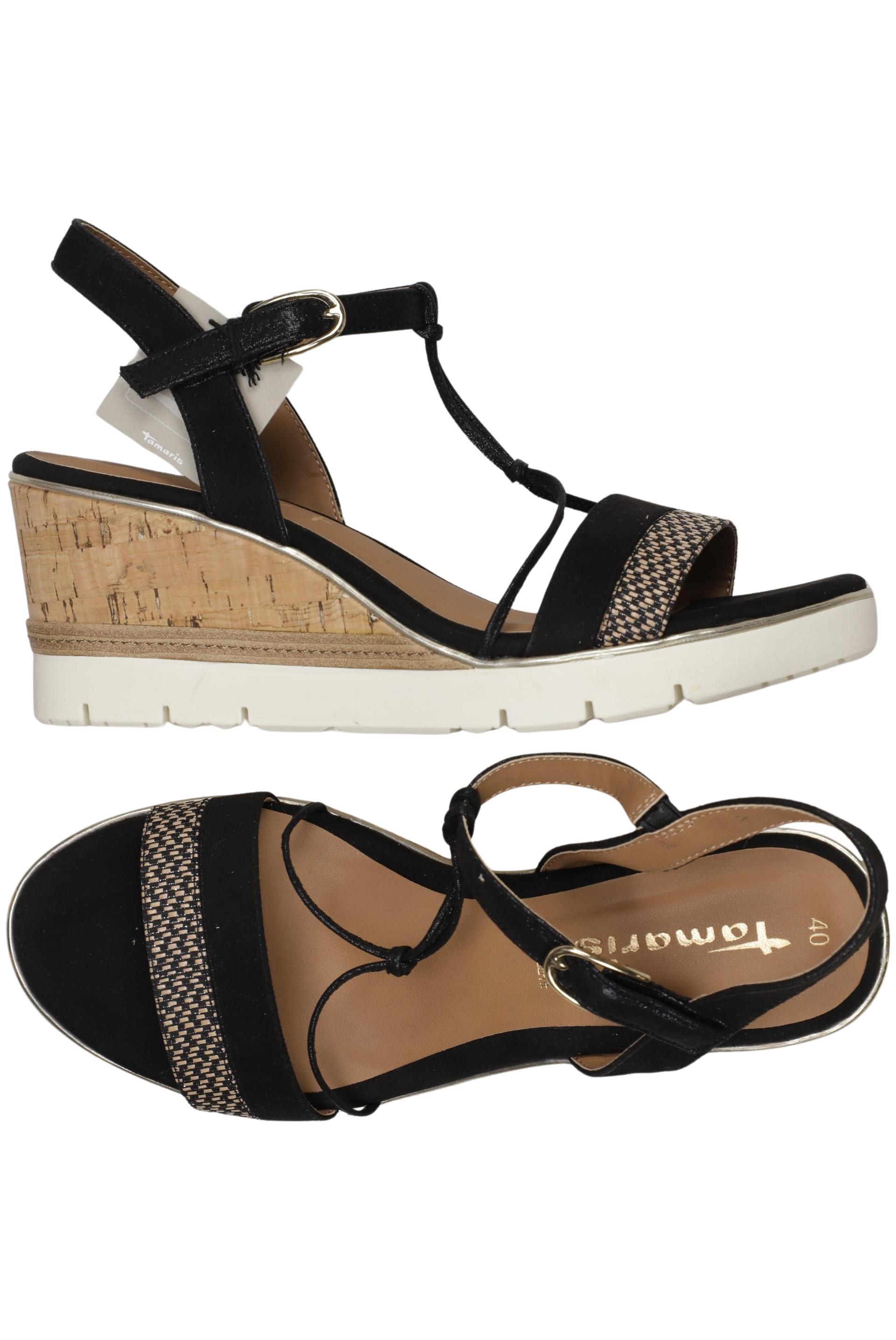 

Tamaris Damen Sandale, schwarz, Gr. 40