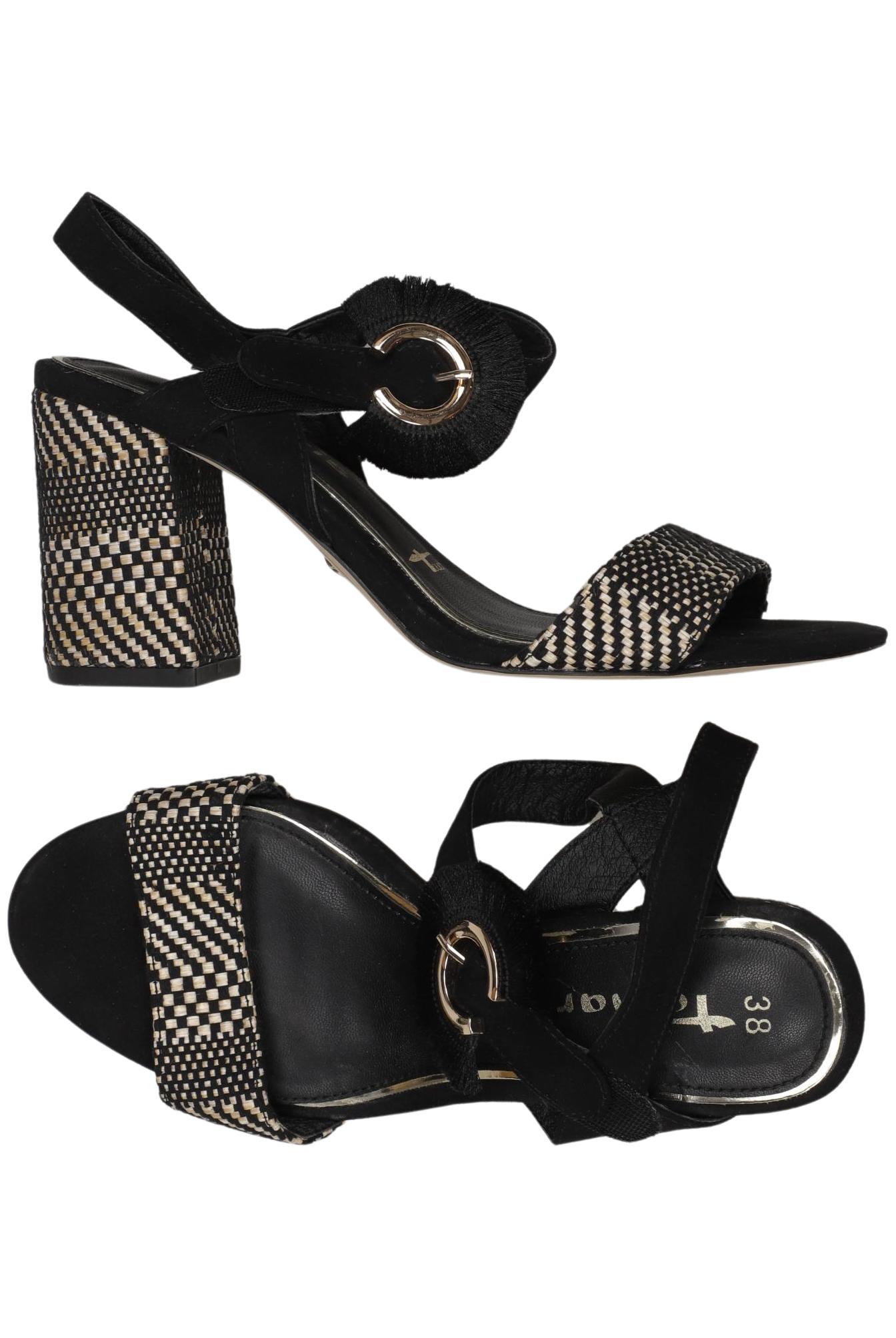 

Tamaris Damen Sandale, schwarz, Gr. 38