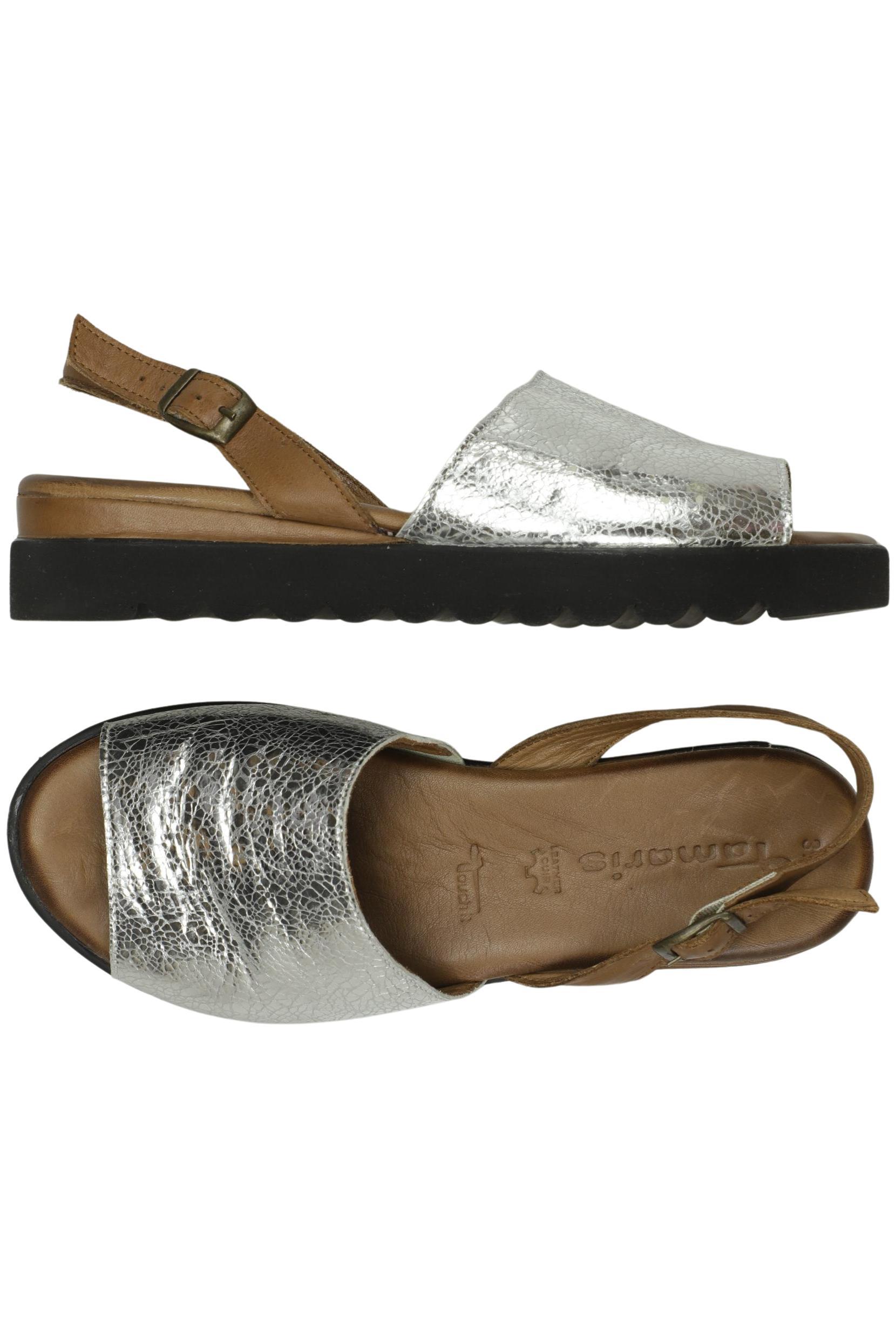 

Tamaris Damen Sandale, silber, Gr. 39