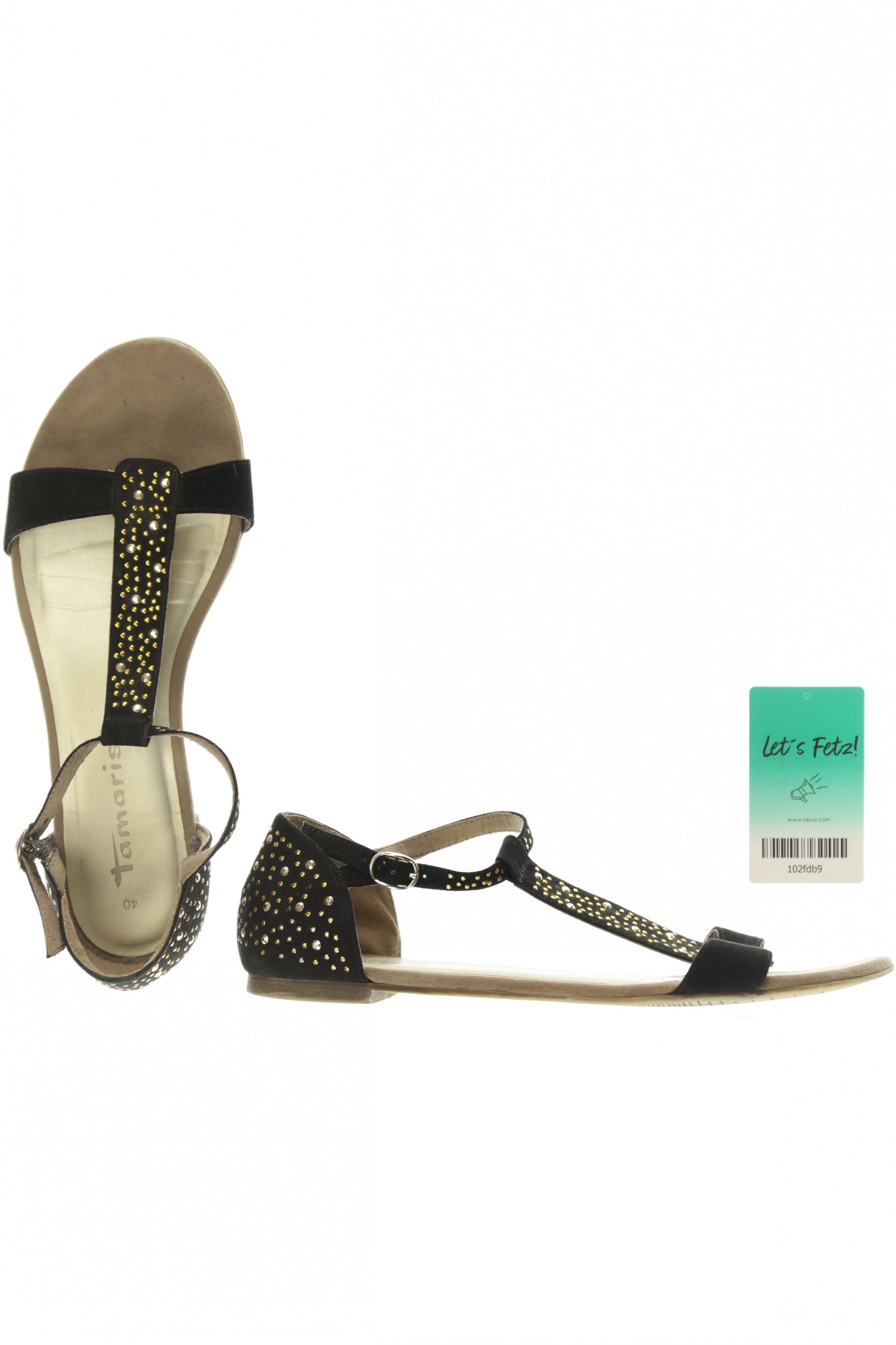 

Tamaris Damen Sandale, schwarz, Gr. 40