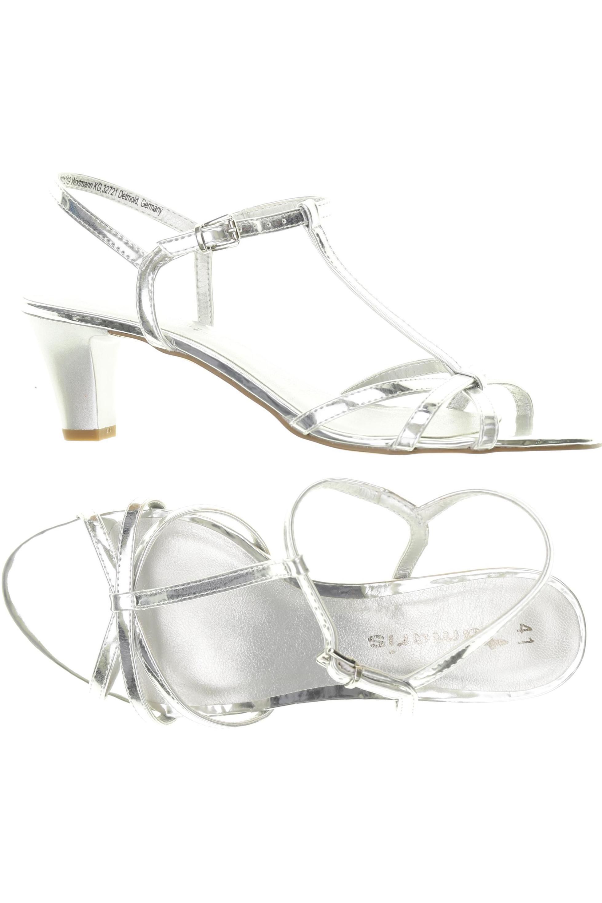 

Tamaris Damen Sandale, silber, Gr. 41