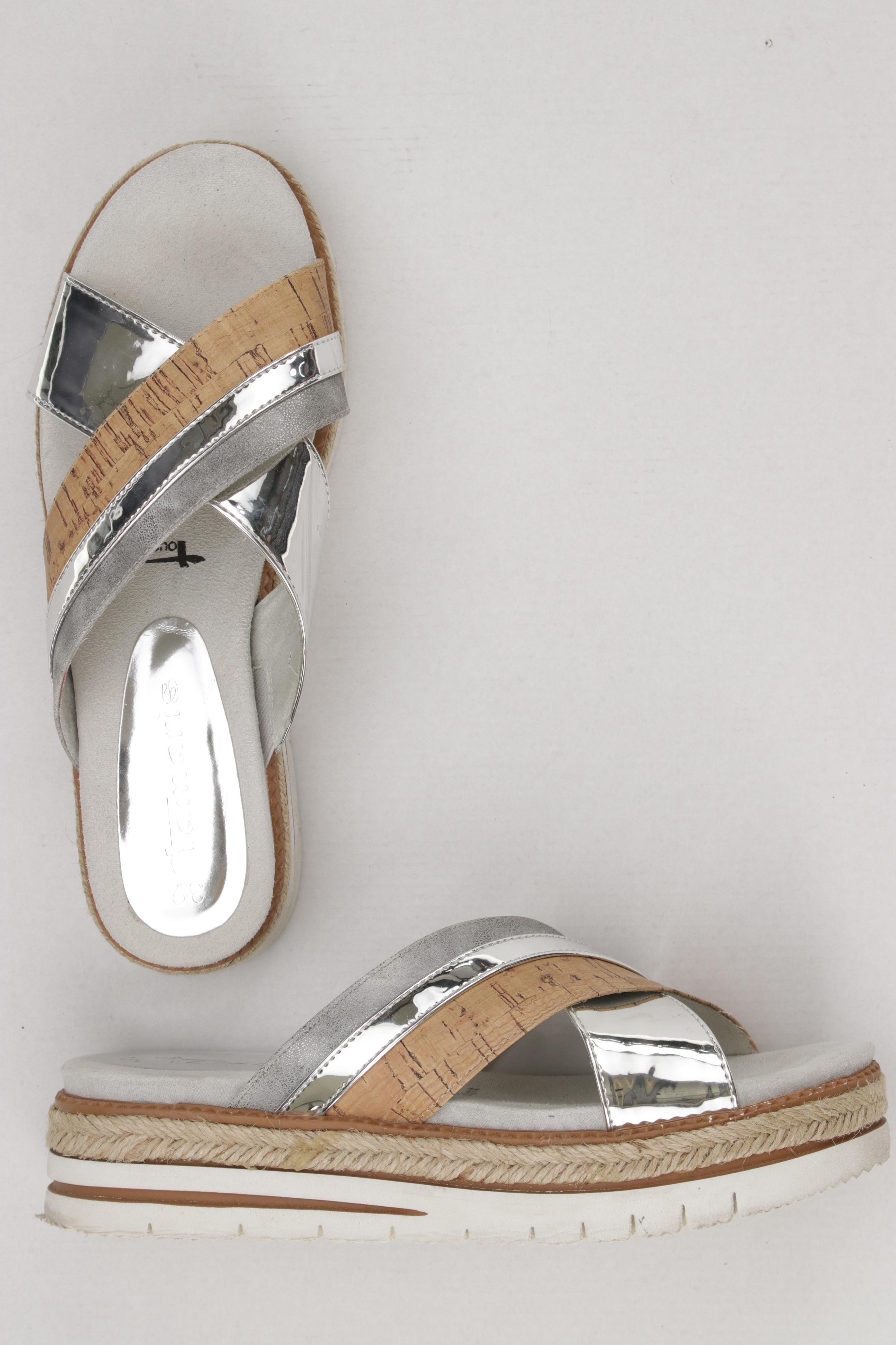 

Tamaris Damen Sandale, silber, Gr. 39