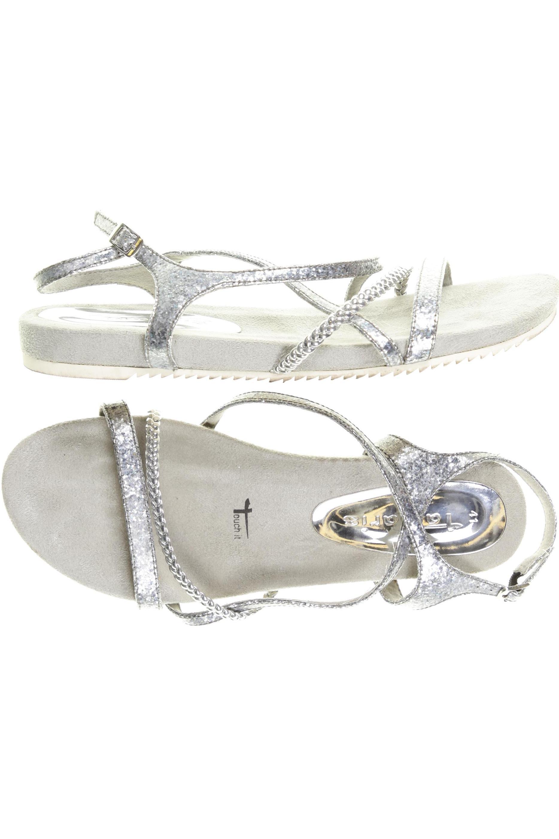 

Tamaris Damen Sandale, silber, Gr. 41