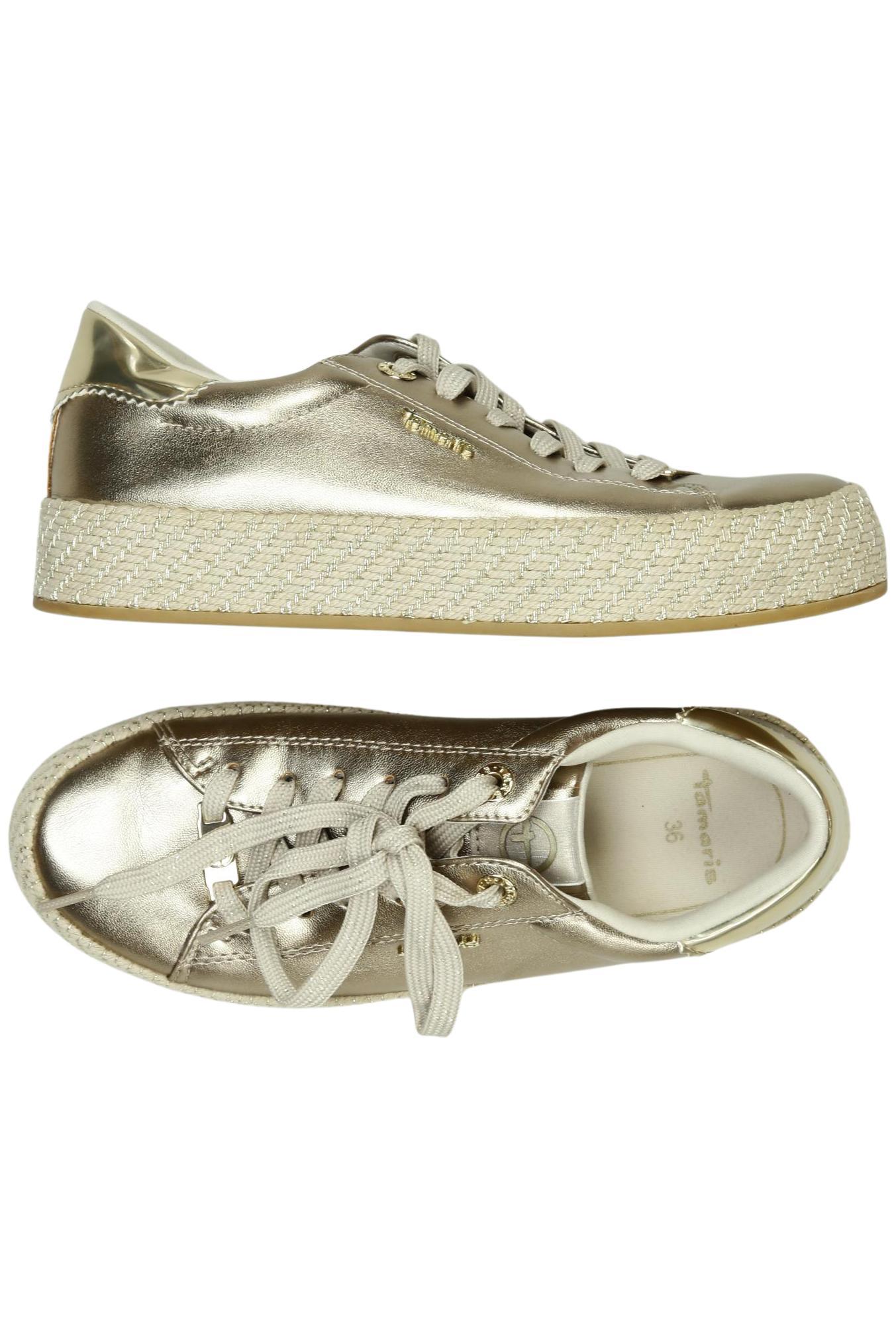 

Tamaris Damen Sneakers, gold, Gr. 36