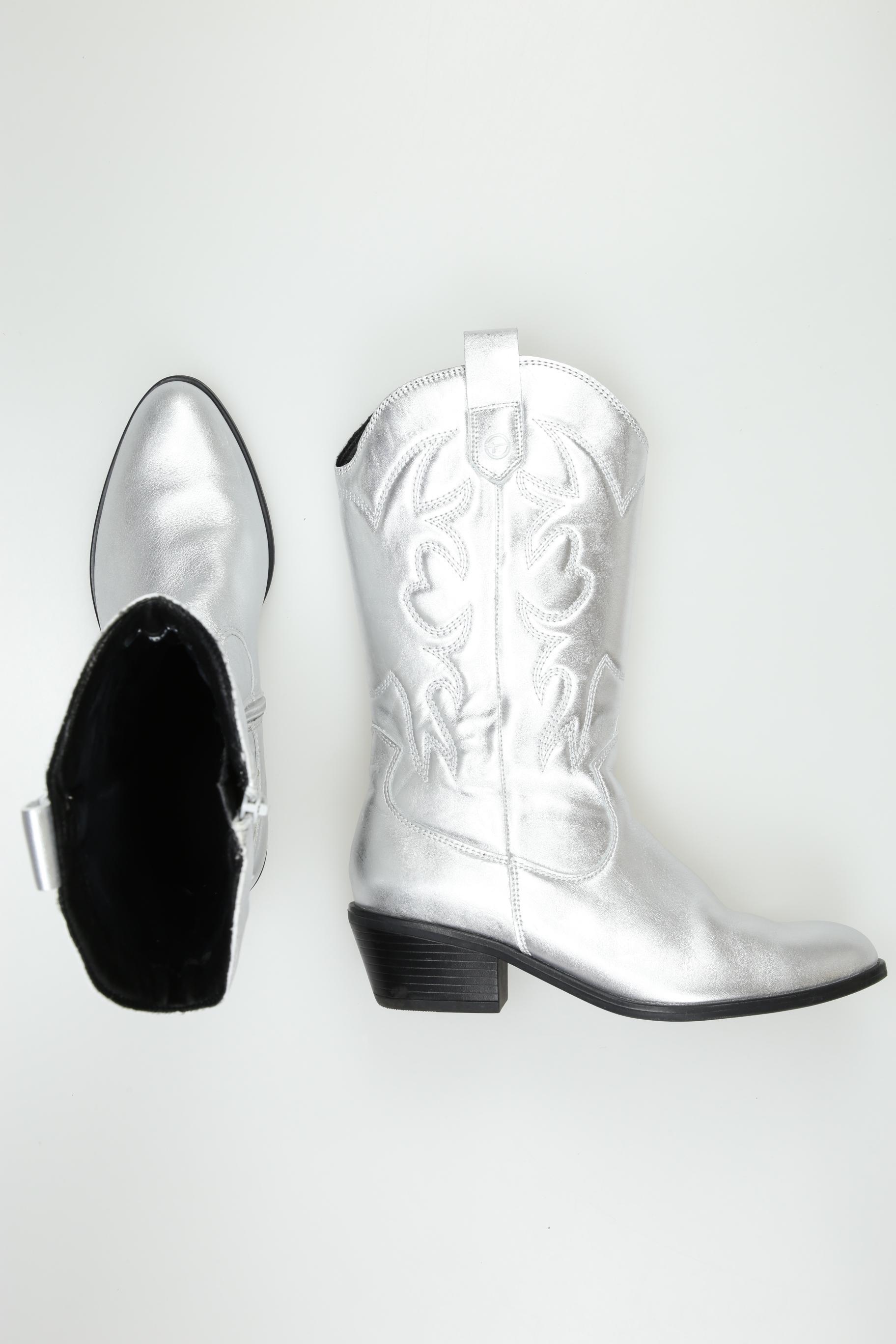 

Tamaris Damen Stiefel, silber, Gr. 40