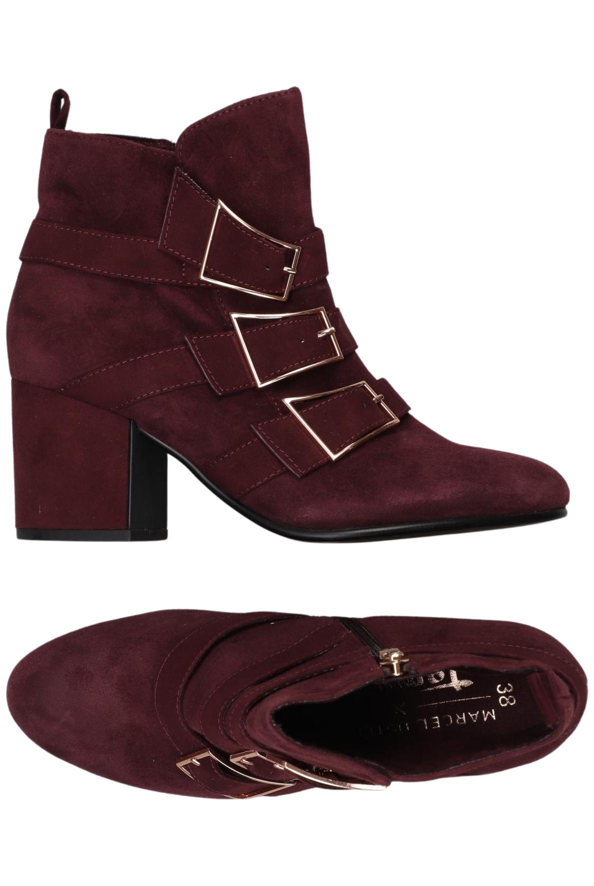 

Tamaris Damen Stiefelette, bordeaux, Gr. 38