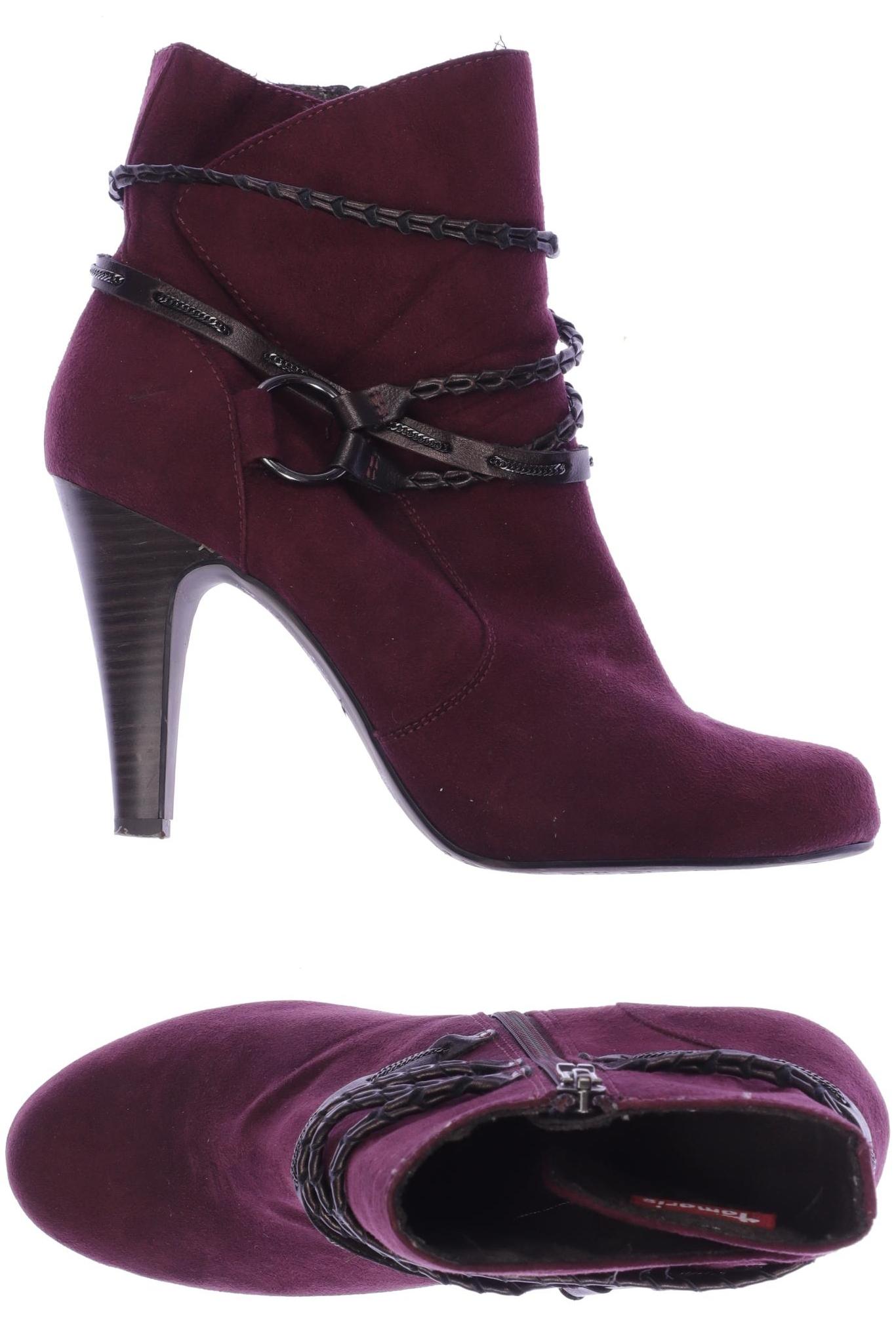 

Tamaris Damen Stiefelette, bordeaux, Gr. 40