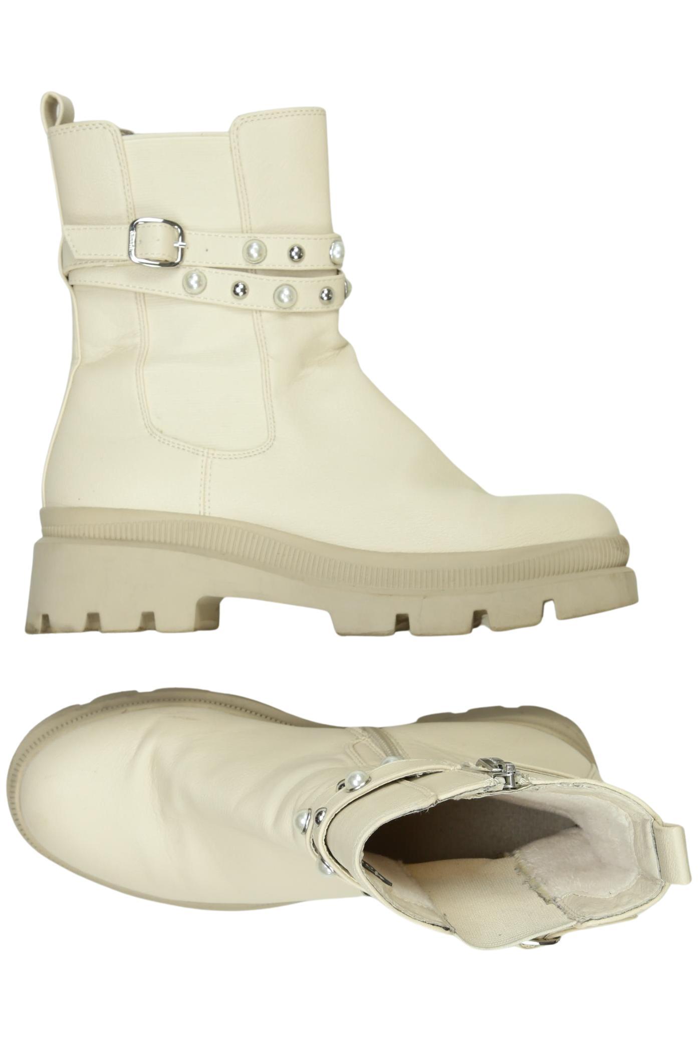 

Tamaris Damen Stiefelette, cremeweiß, Gr. 38