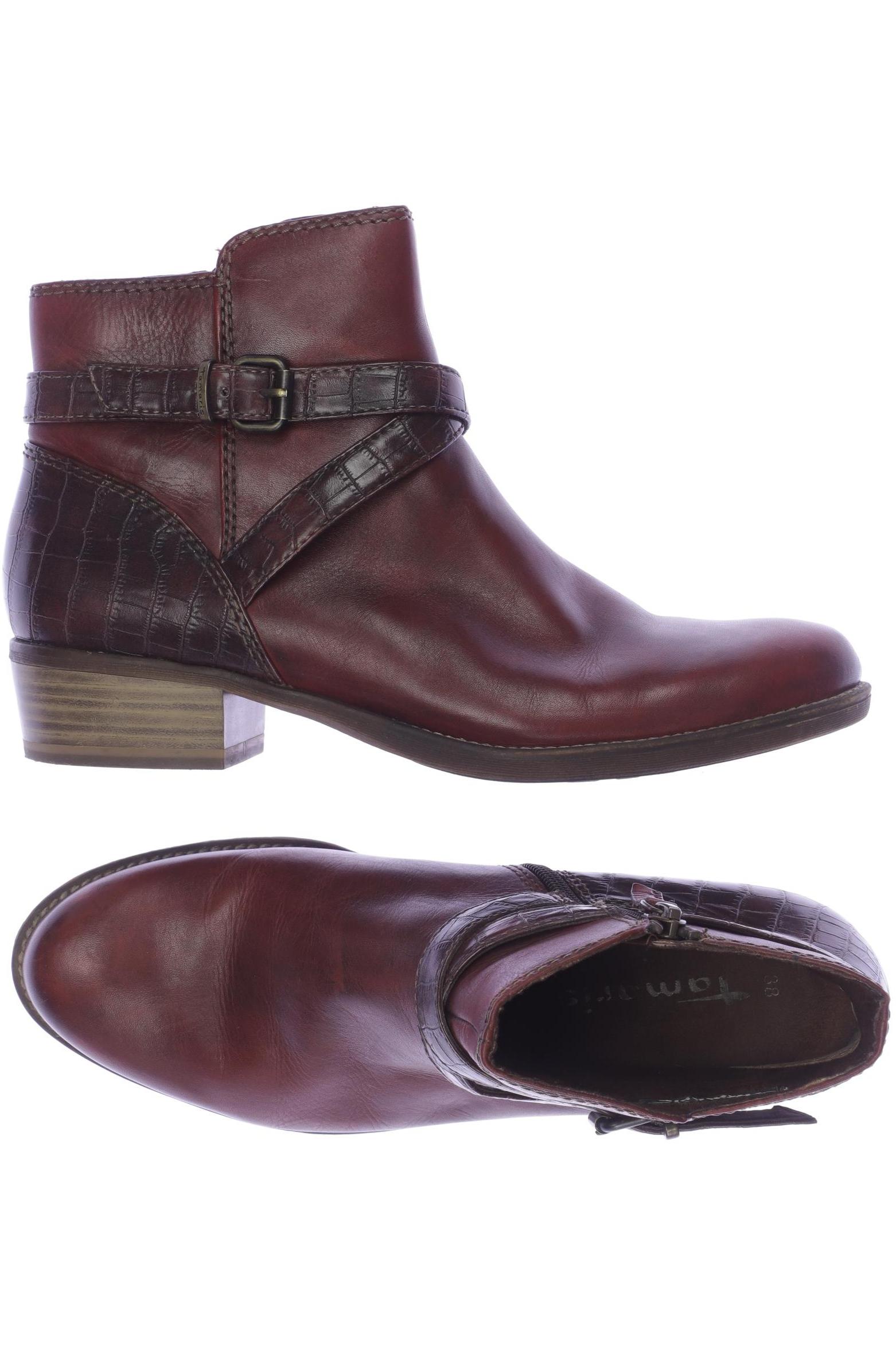 

Tamaris Damen Stiefelette, bordeaux, Gr. 38