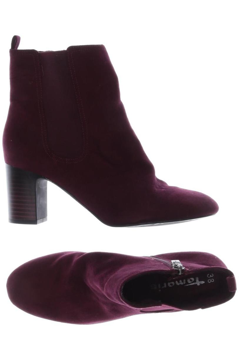 

Tamaris Damen Stiefelette, bordeaux, Gr. 38