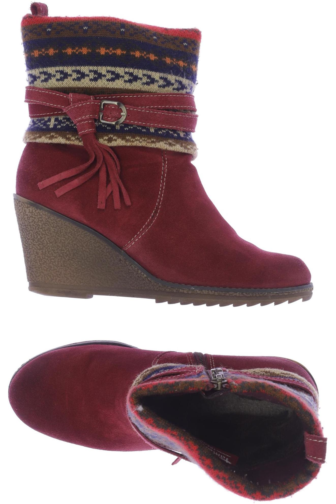 

Tamaris Damen Stiefelette, bordeaux, Gr. 38