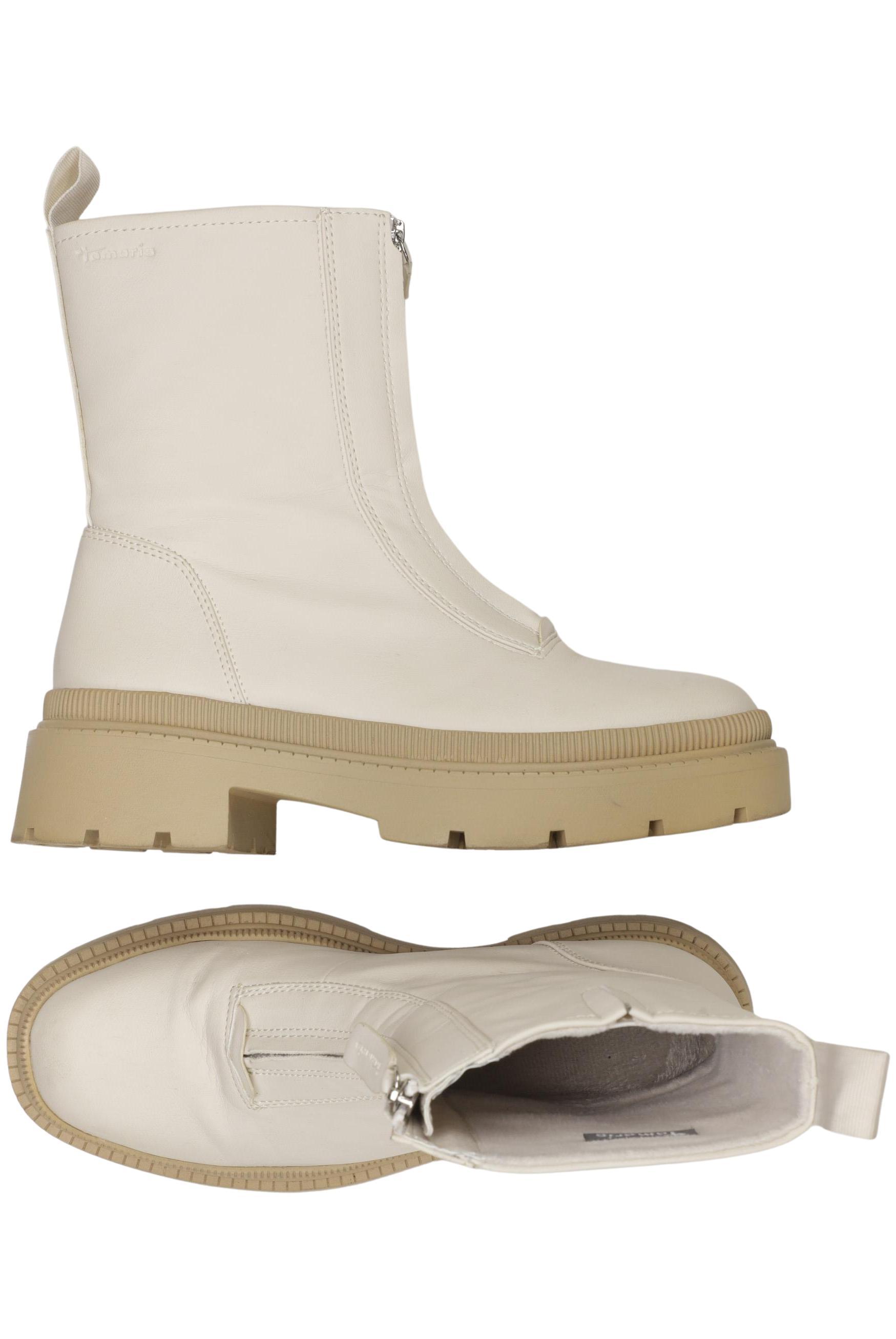 

Tamaris Damen Stiefelette, cremeweiß, Gr. 39