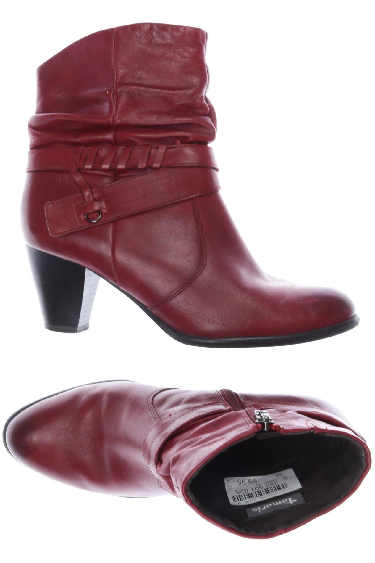 

Tamaris Damen Stiefelette, bordeaux, Gr. 38