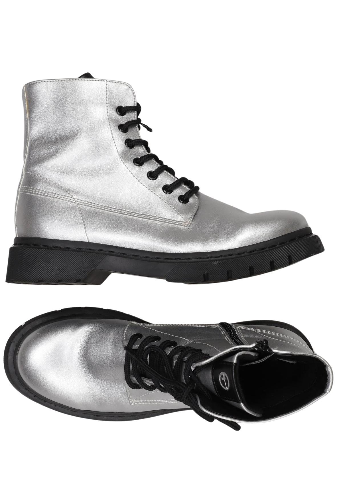 

Tamaris Damen Stiefelette, silber, Gr. 38