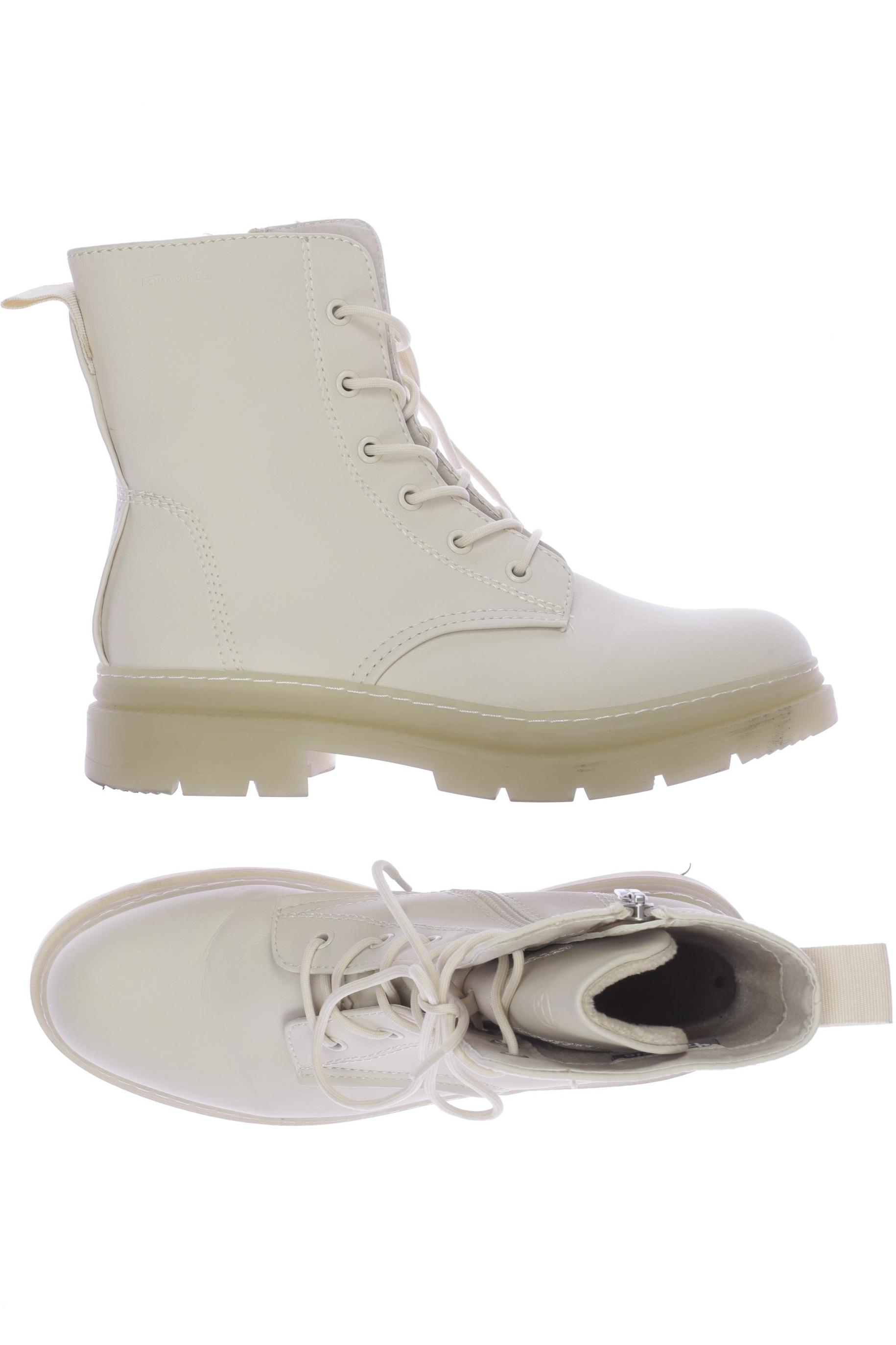 

Tamaris Damen Stiefelette, cremeweiß, Gr. 39