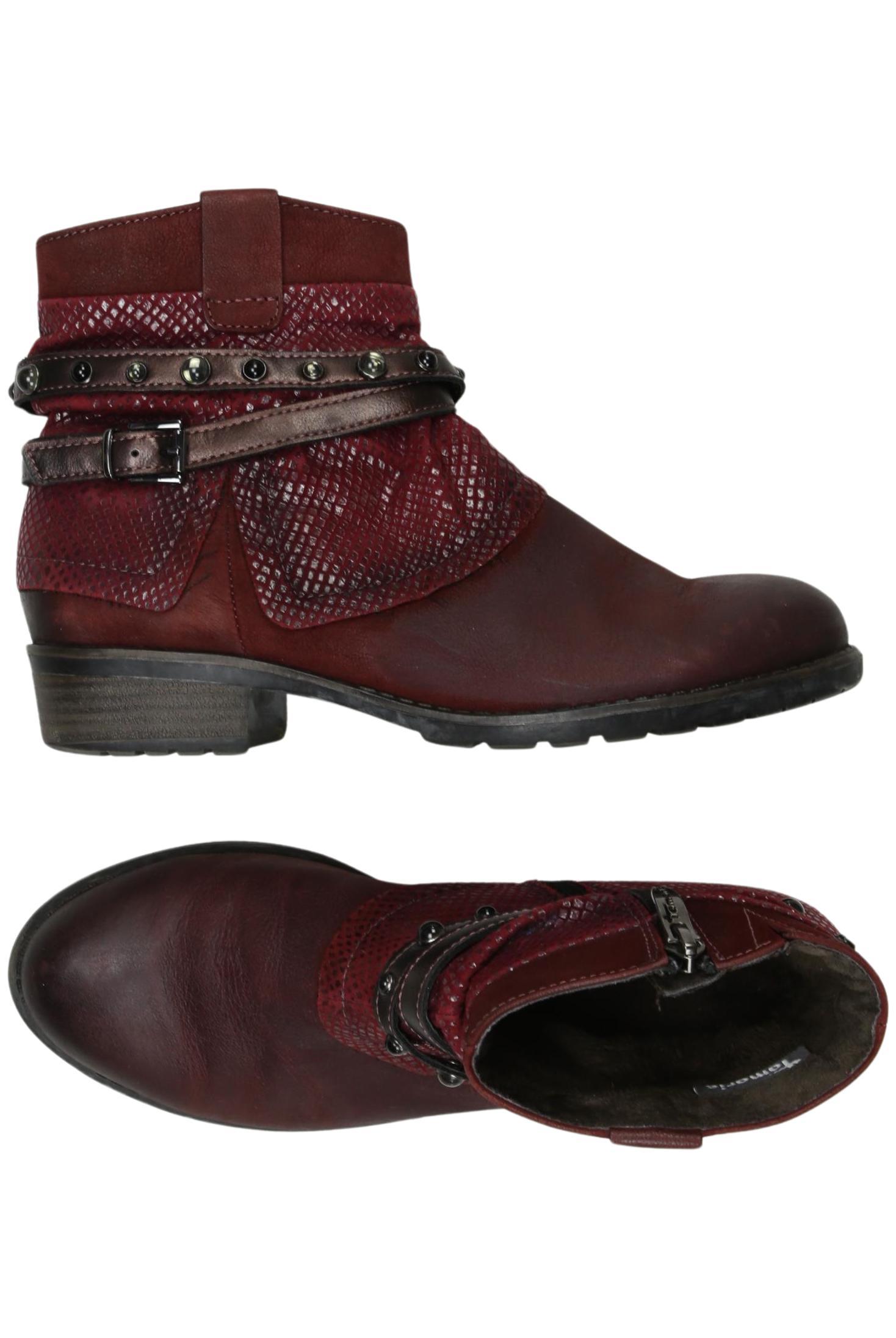 

Tamaris Damen Stiefelette, bordeaux, Gr. 39