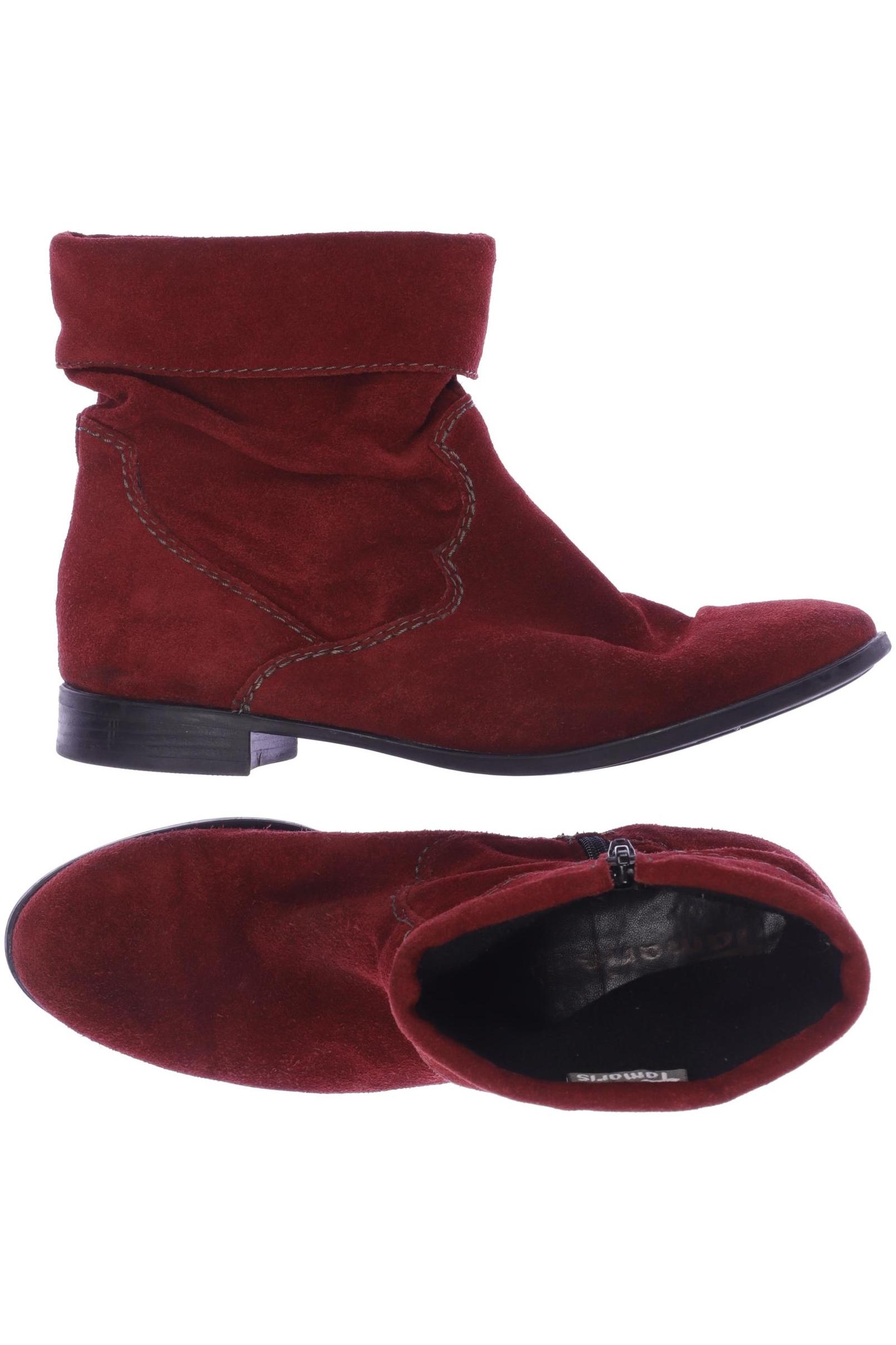 

Tamaris Damen Stiefelette, bordeaux, Gr. 38