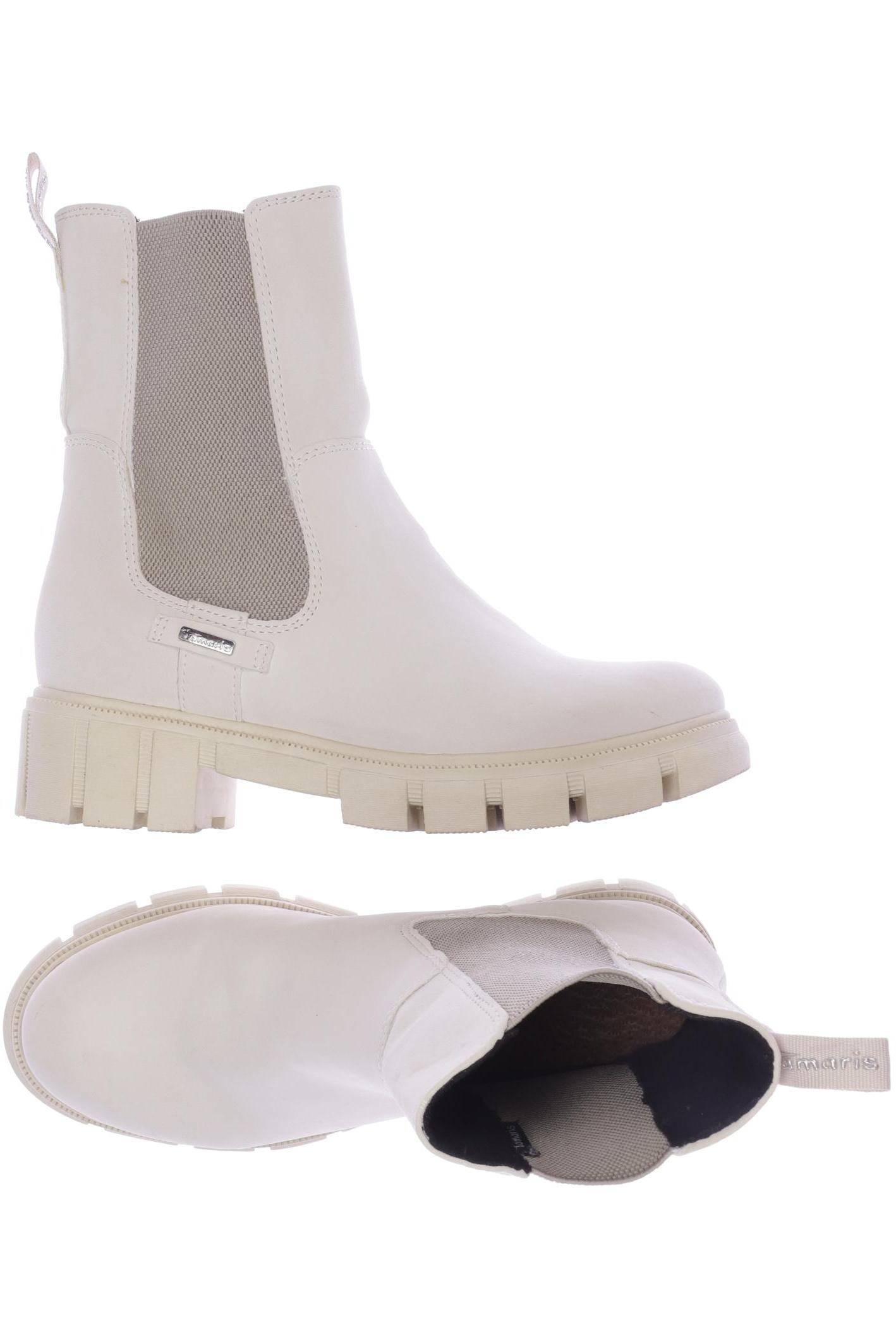 

Tamaris Damen Stiefelette, cremeweiß, Gr. 37