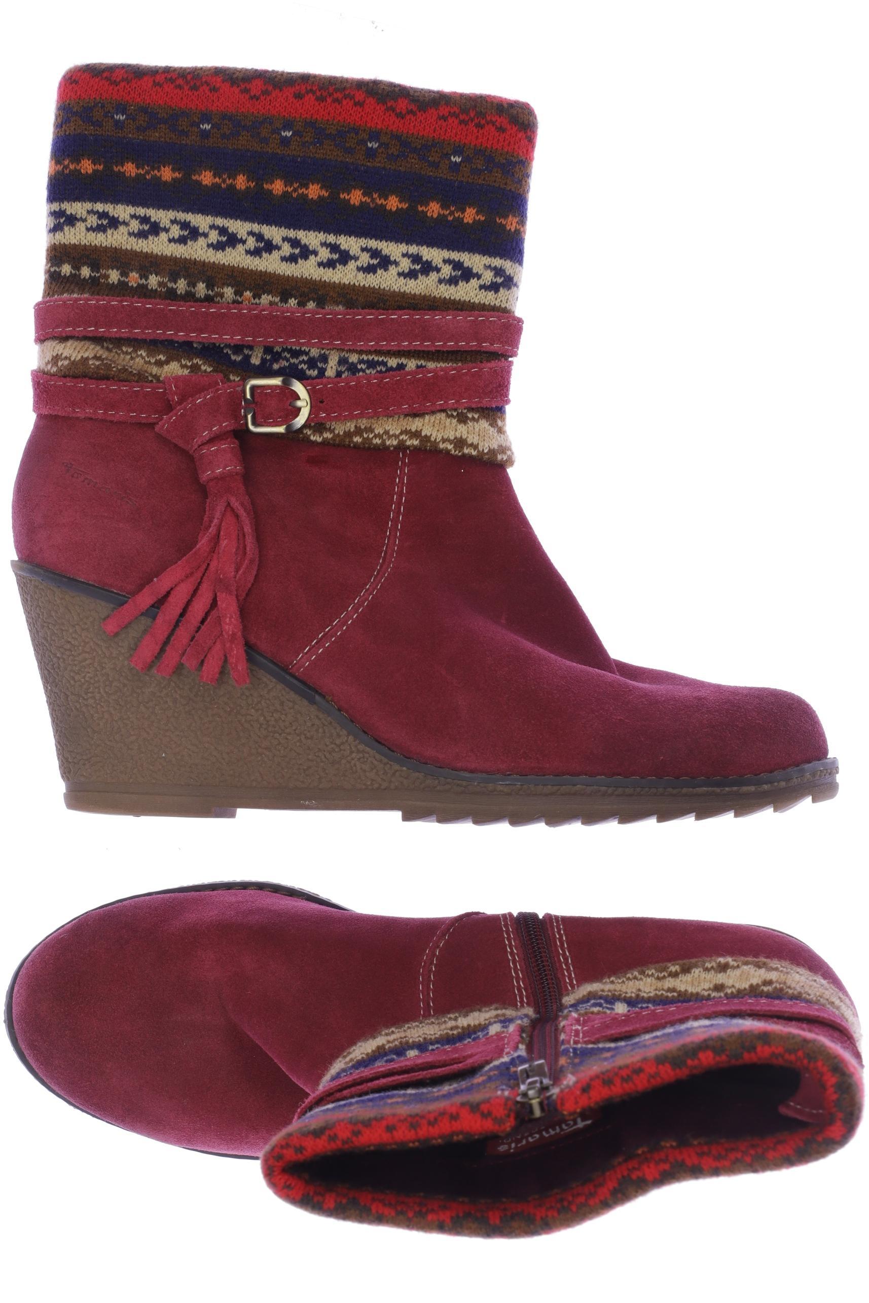 

Tamaris Damen Stiefelette, bordeaux, Gr. 42