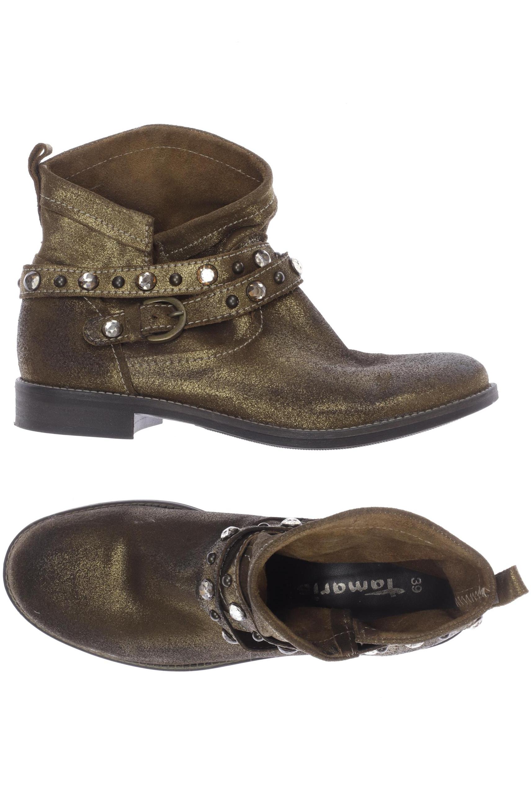 

Tamaris Damen Stiefelette, gold, Gr. 39