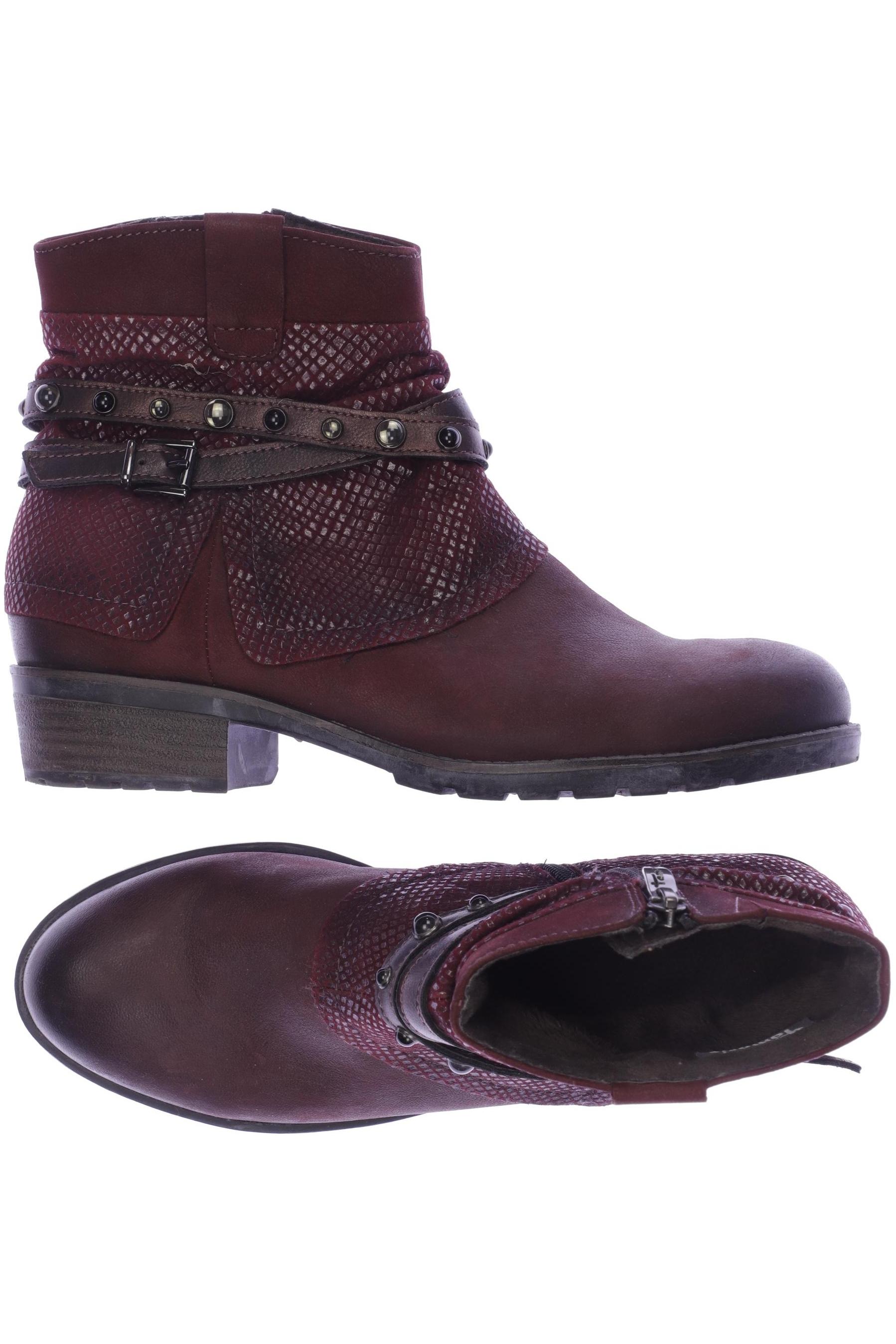 

Tamaris Damen Stiefelette, bordeaux, Gr. 40