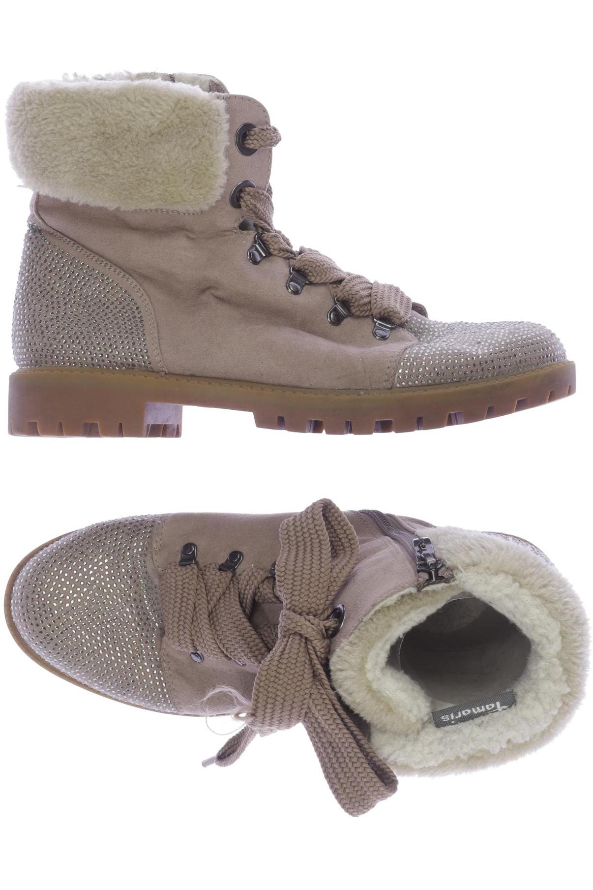 

Tamaris Damen Stiefelette, beige, Gr. 39
