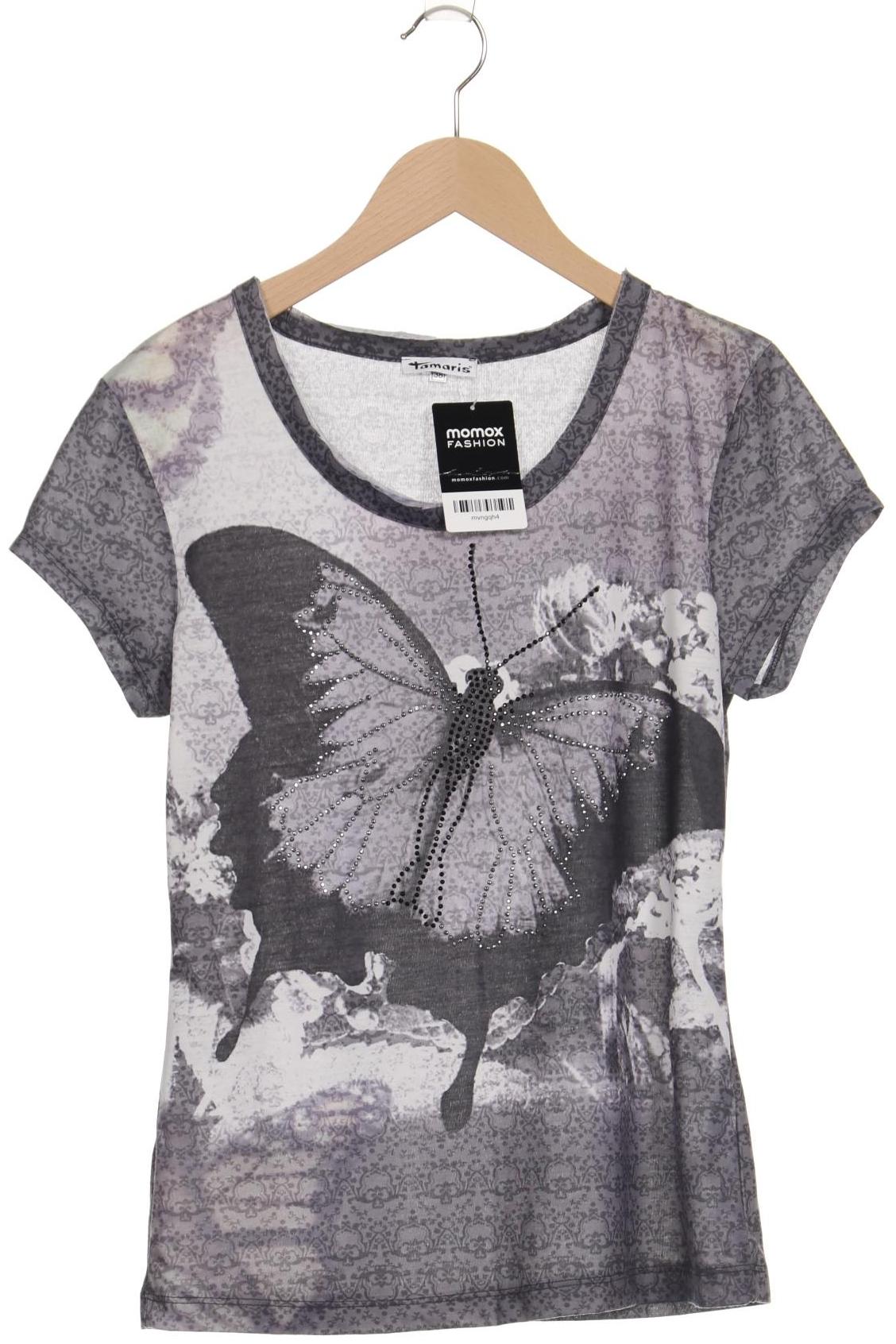 

Tamaris Damen T-Shirt, grau, Gr. 38