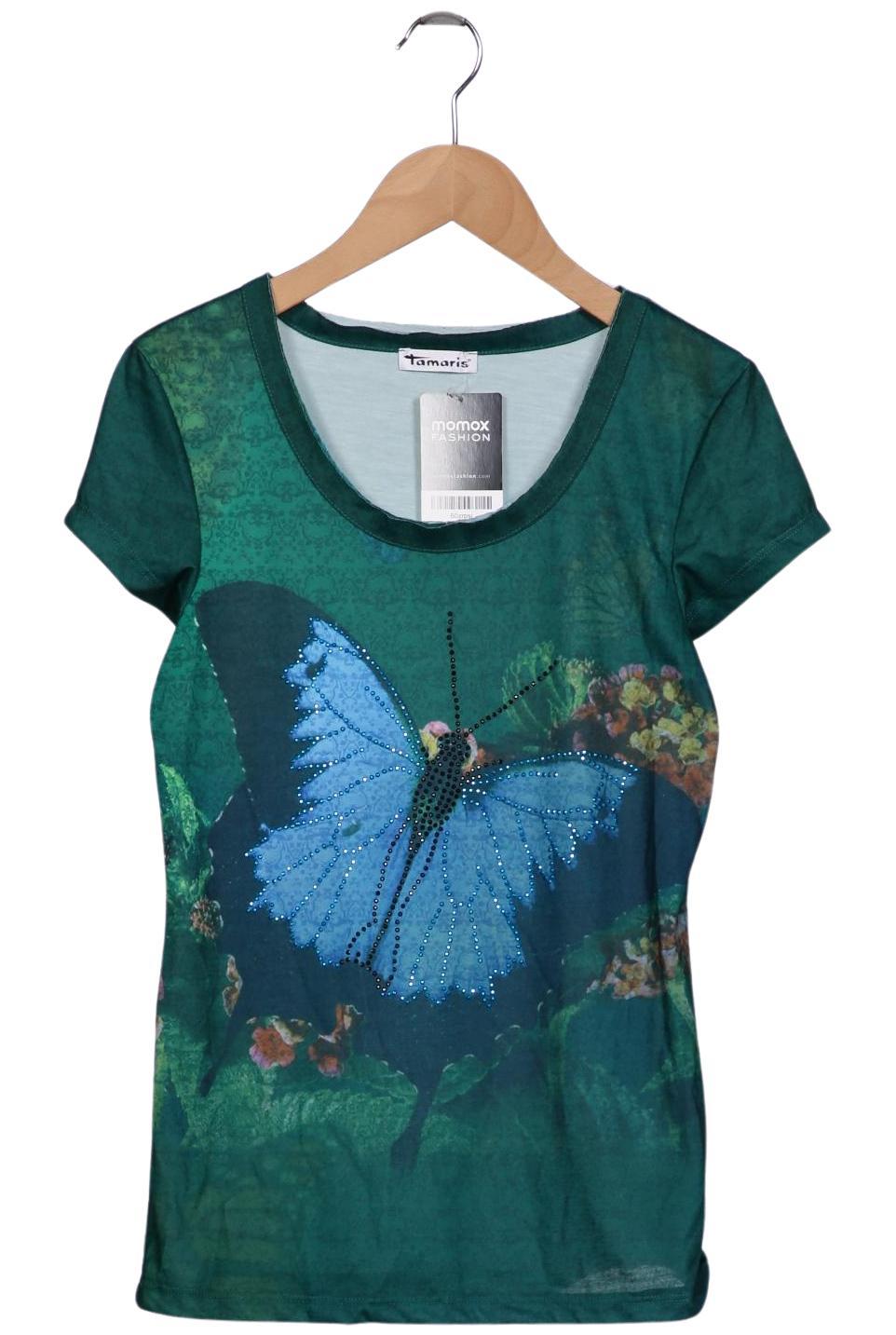 

Tamaris Damen T-Shirt, grün, Gr. 34