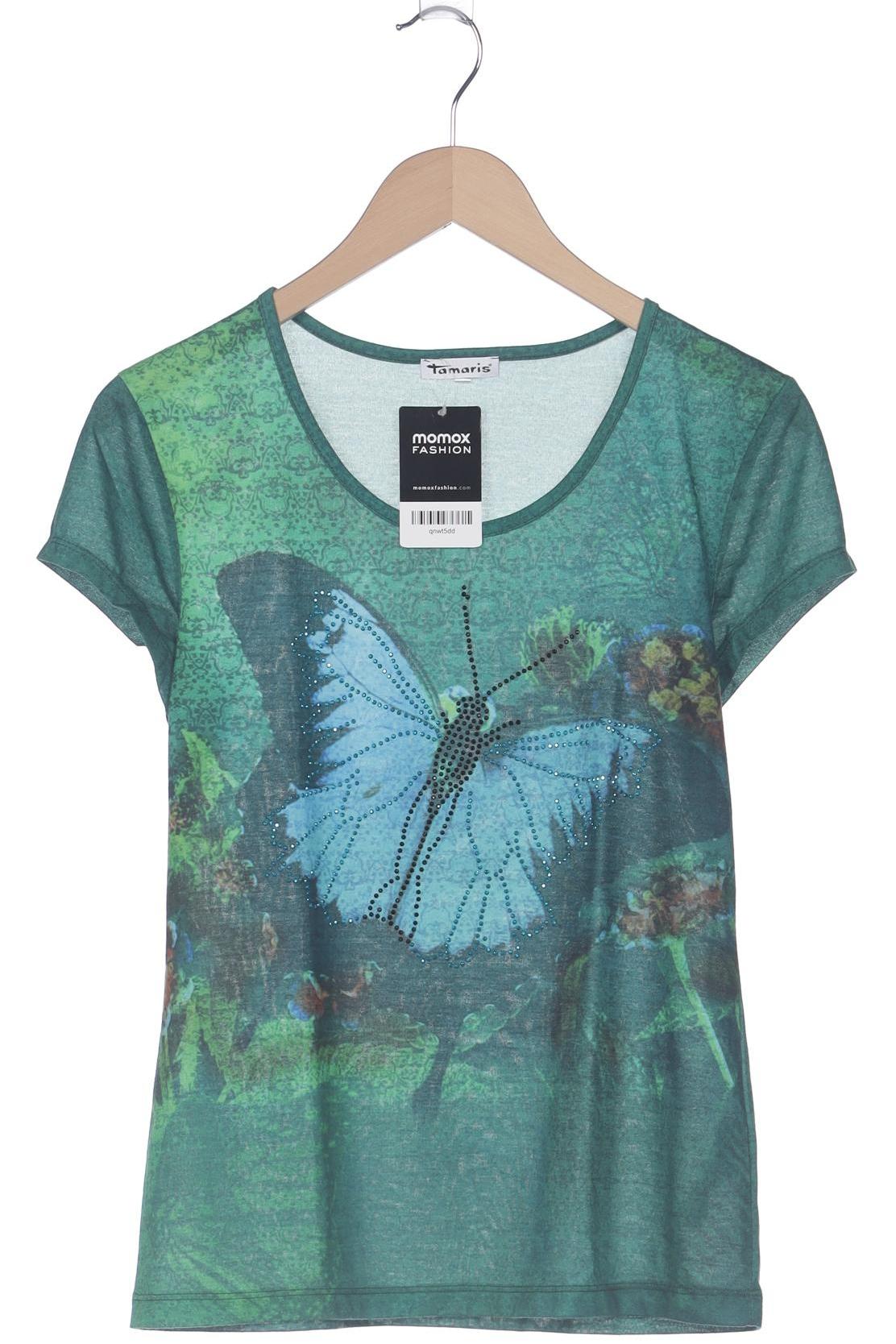 

Tamaris Damen T-Shirt, grün, Gr. 38
