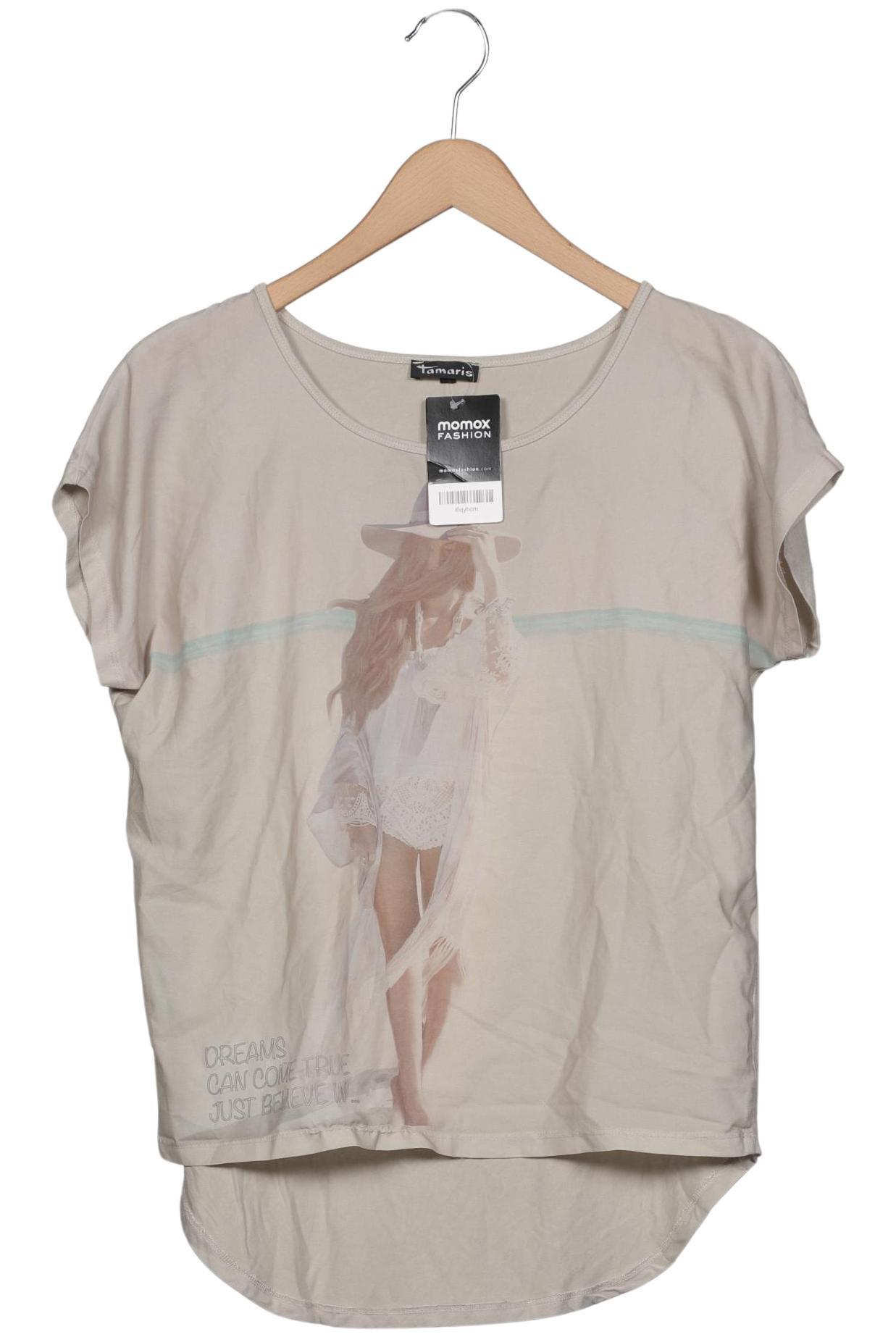 

Tamaris Damen T-Shirt, beige, Gr. 34