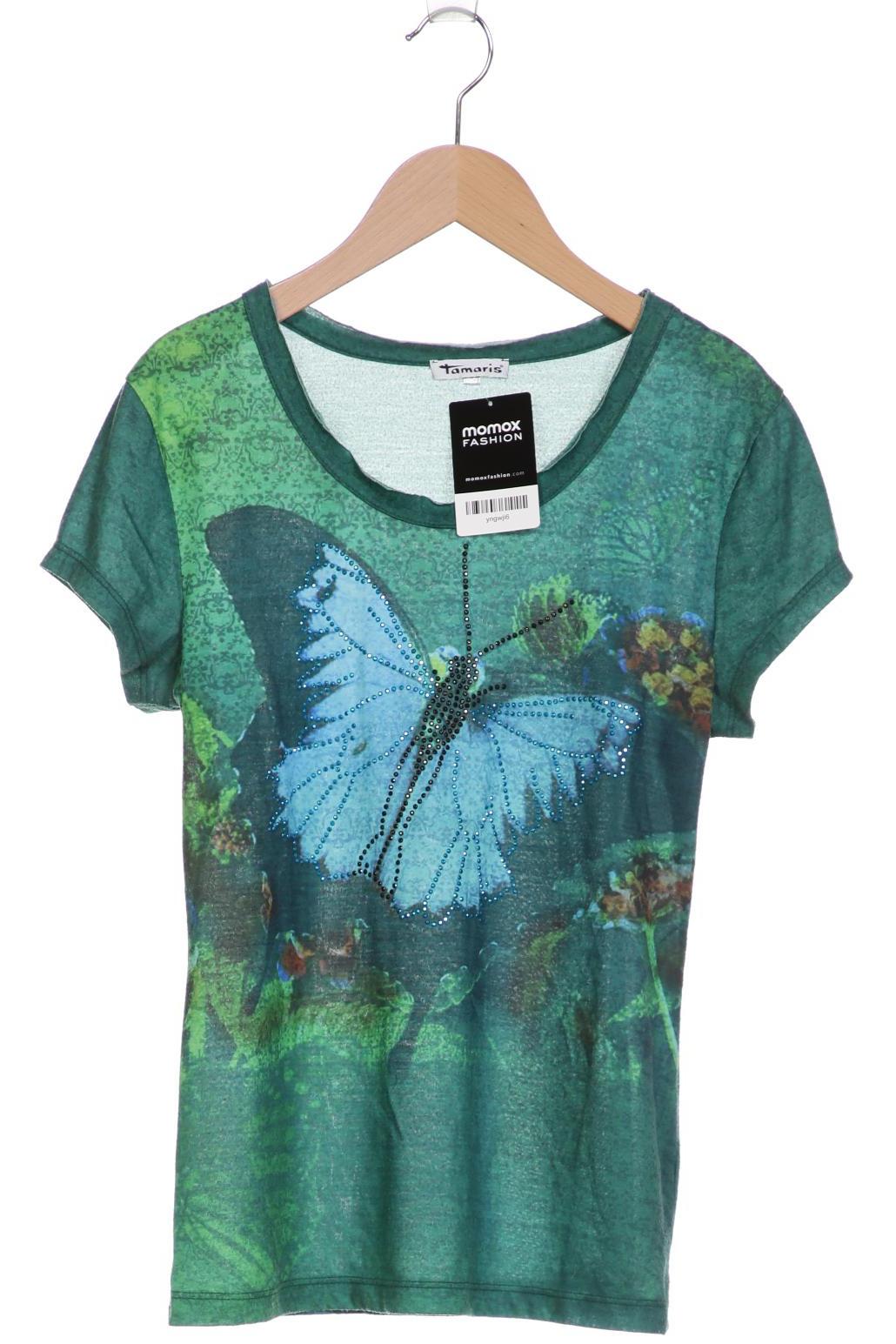 

Tamaris Damen T-Shirt, grün, Gr. 36