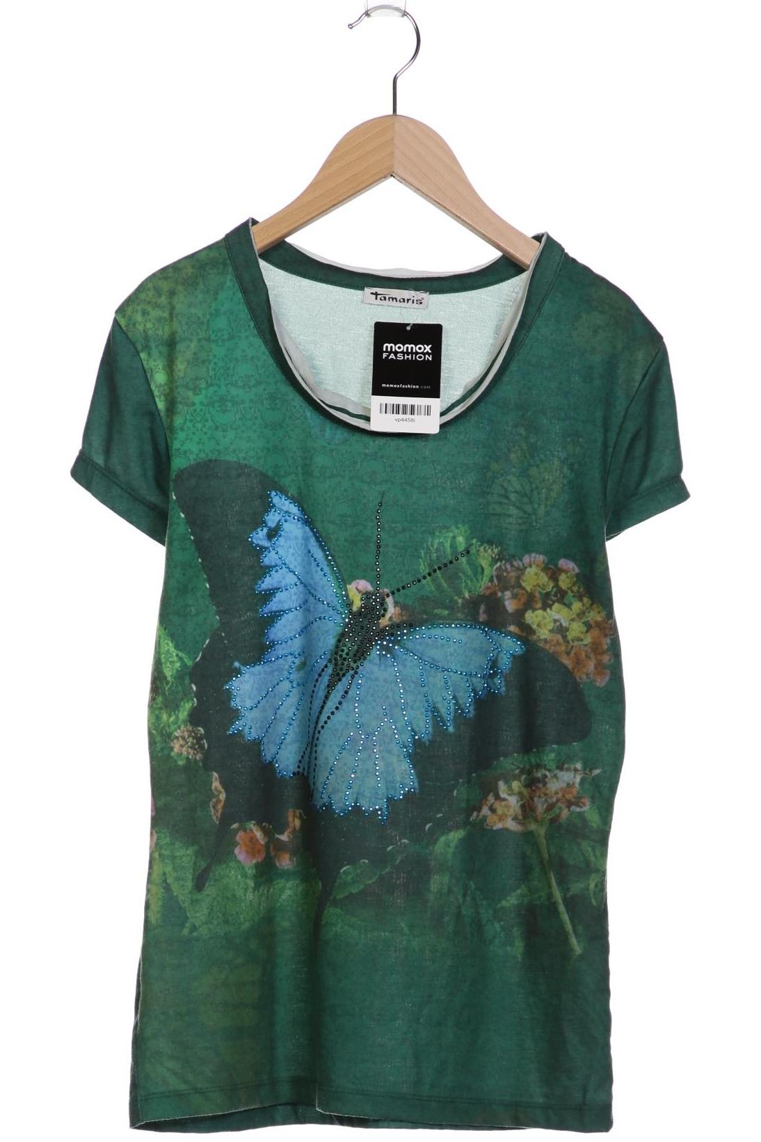 

Tamaris Damen T-Shirt, grün, Gr. 38