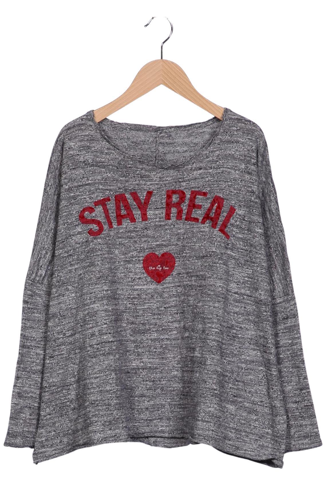 

the hip tee Damen Langarmshirt, grau, Gr. 52