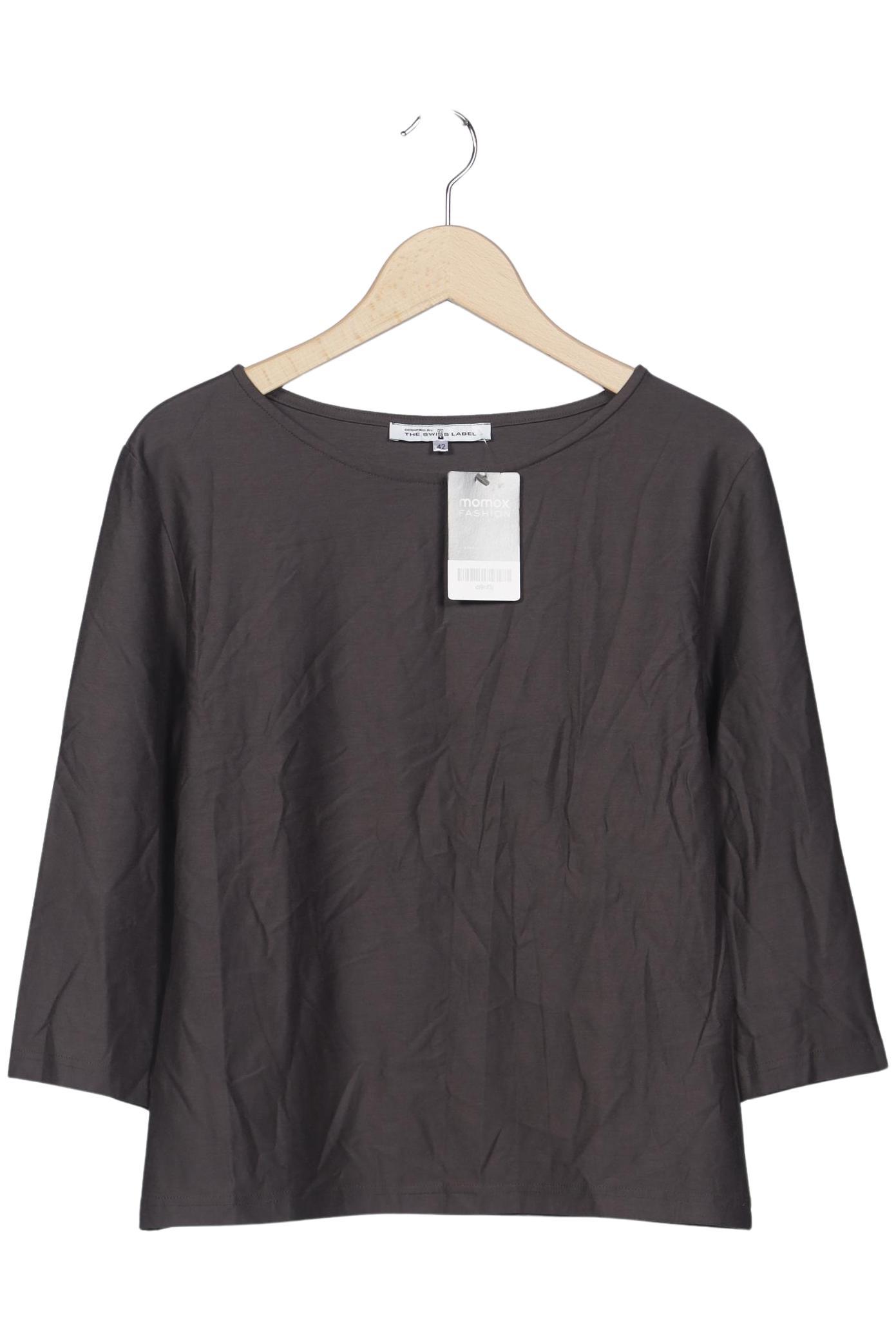 

THE Swiss Label Damen Langarmshirt, grau, Gr. 42