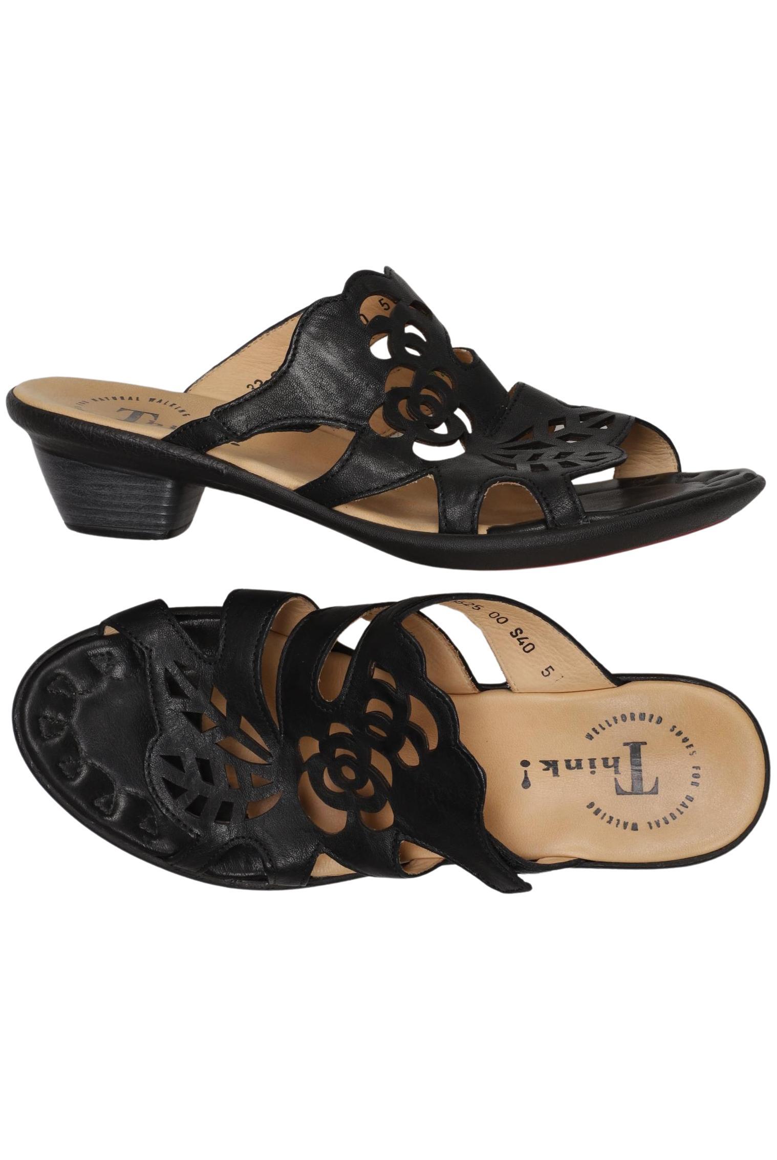 

Think! Damen Sandale, schwarz, Gr. 5