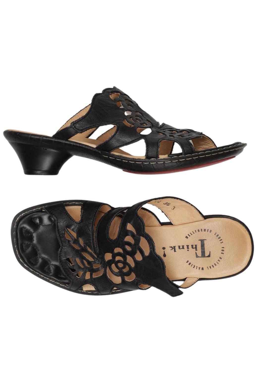 

Think! Damen Sandale, schwarz, Gr. 36