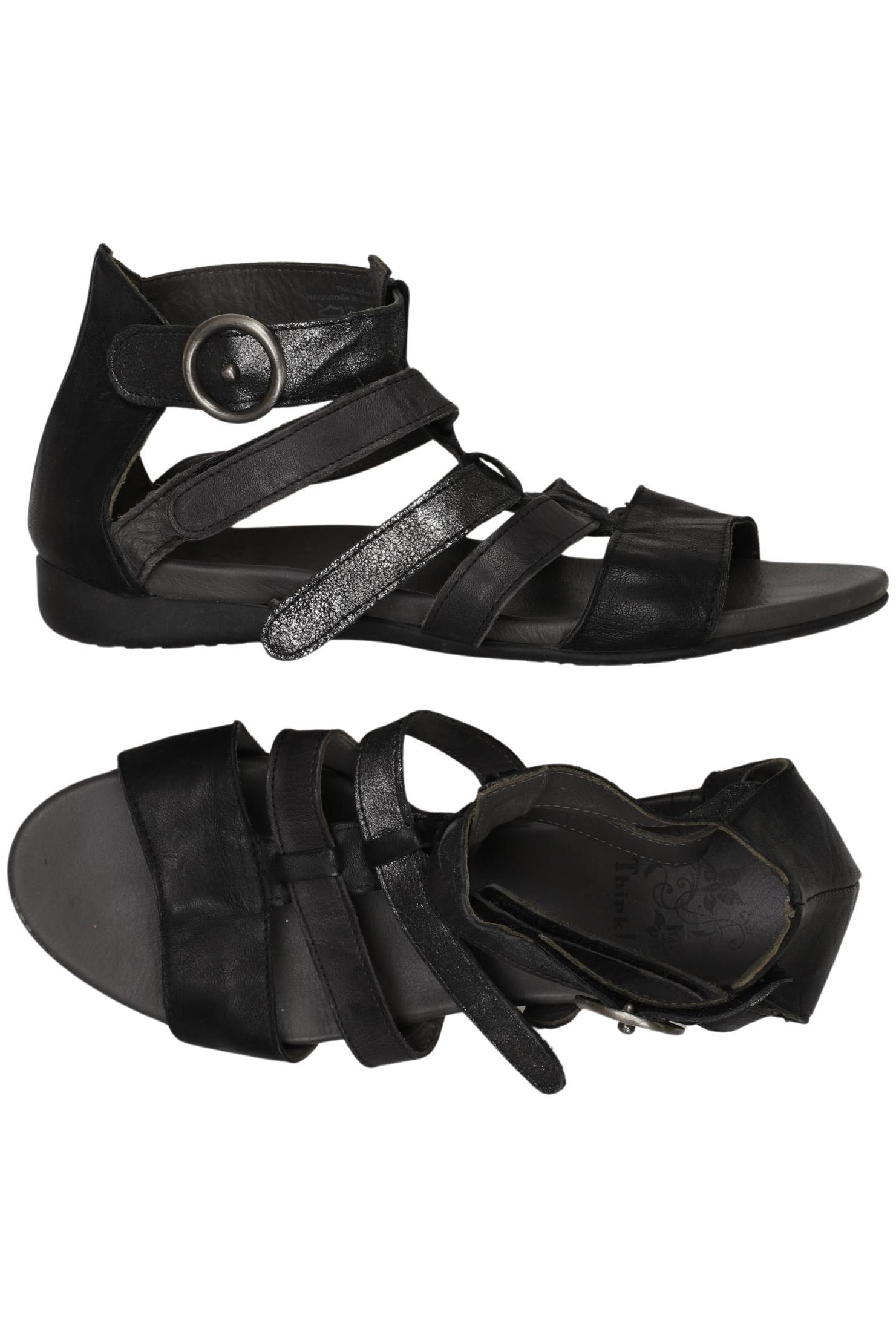 

Think! Damen Sandale, schwarz, Gr. 40