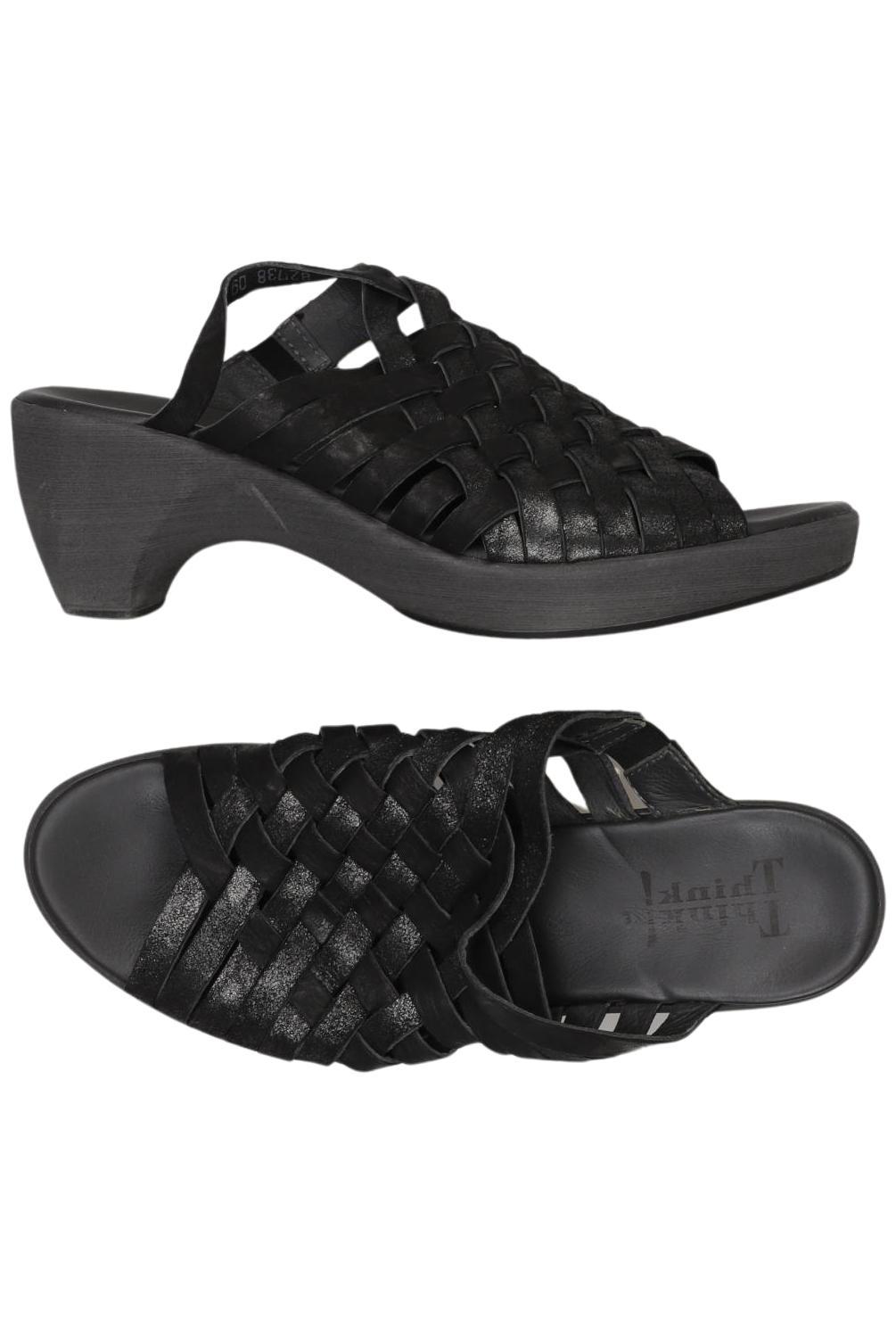 

Think! Damen Sandale, schwarz, Gr. 40