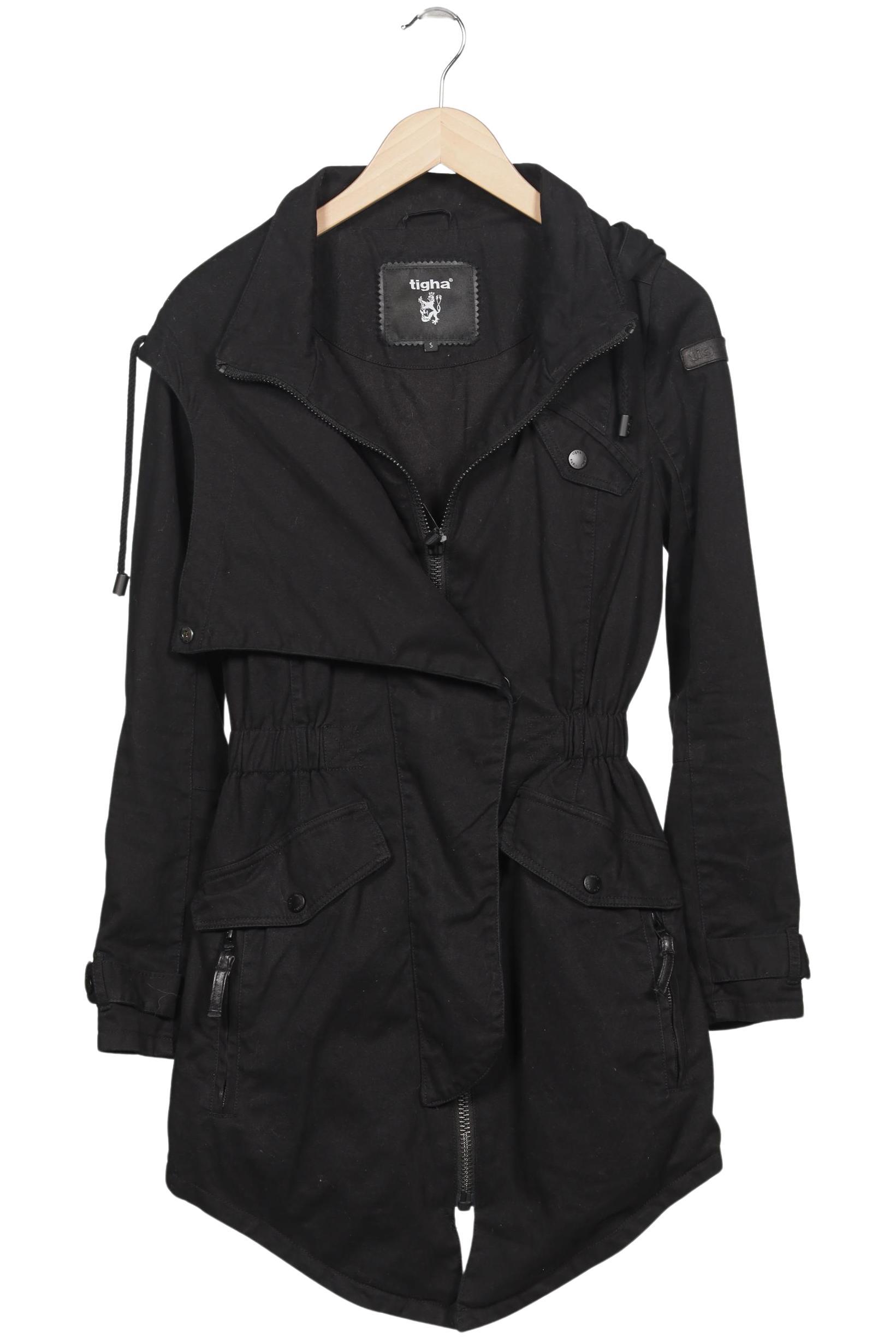 

tigha Damen Mantel, schwarz, Gr. 36