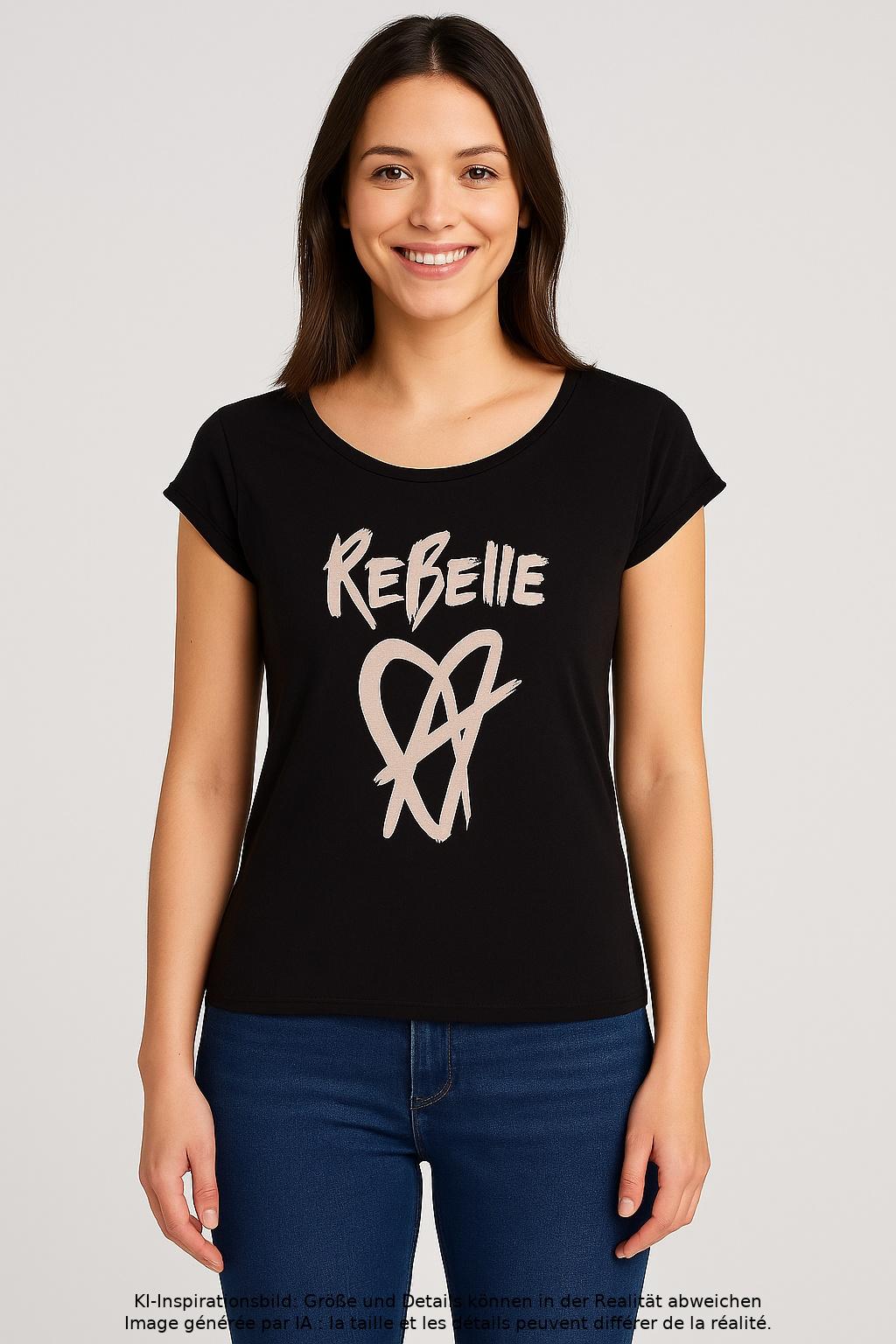 

tigha Damen T-Shirt, schwarz, Gr. 34