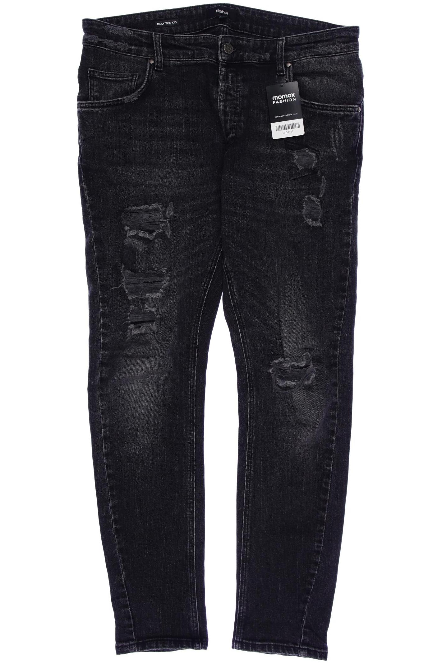 

tigha Herren Jeans, schwarz, Gr. 34