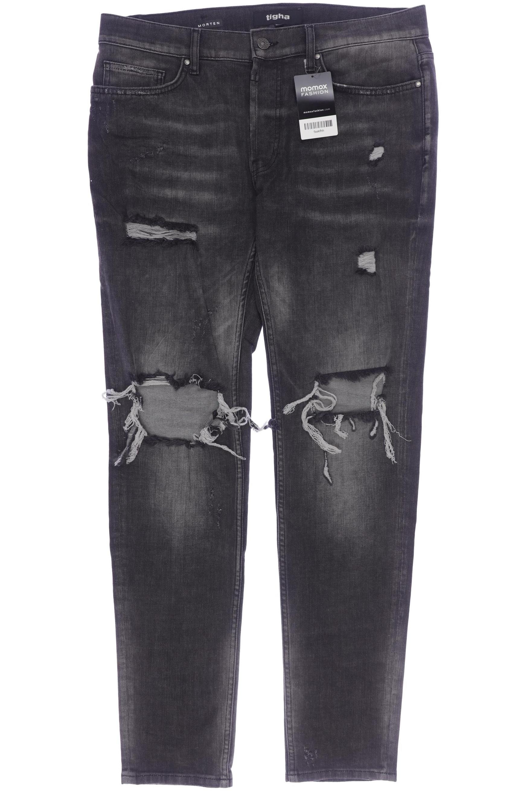 

tigha Herren Jeans, schwarz, Gr. 34