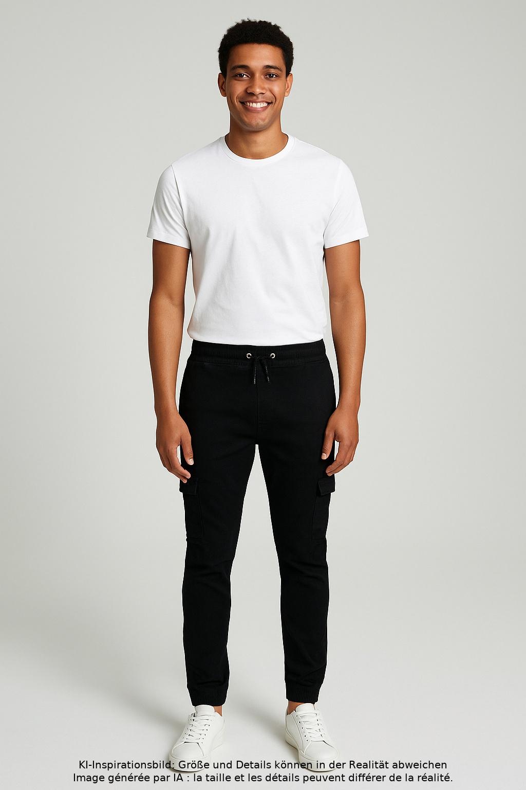 

tigha Herren Jeans, schwarz, Gr. 35