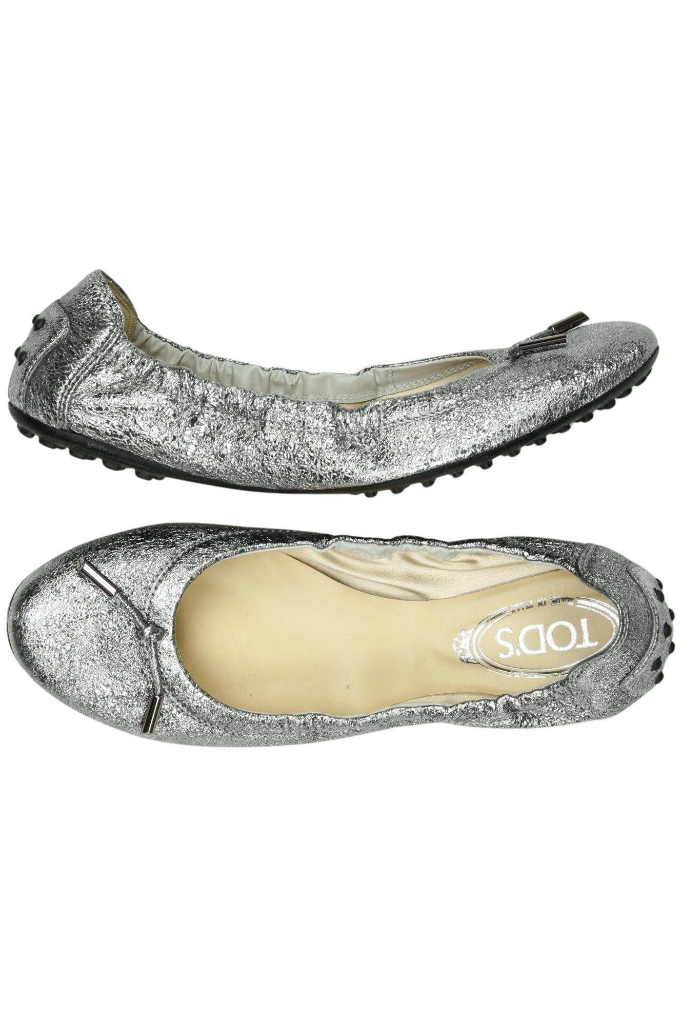 Thumbnail - Tod&#039;s Damen Ballerinas, silber, Gr. 38.5